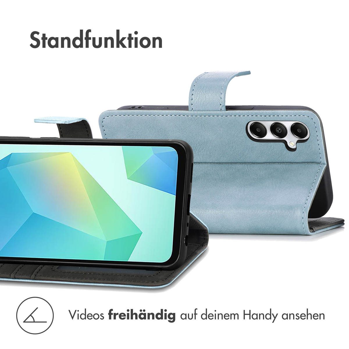 imoshion Smartphone-Mappe imoshion Luxuriöse Klapphülle Samsung Galaxy S25 / S24 - Hellblau – Bild 4 von 5