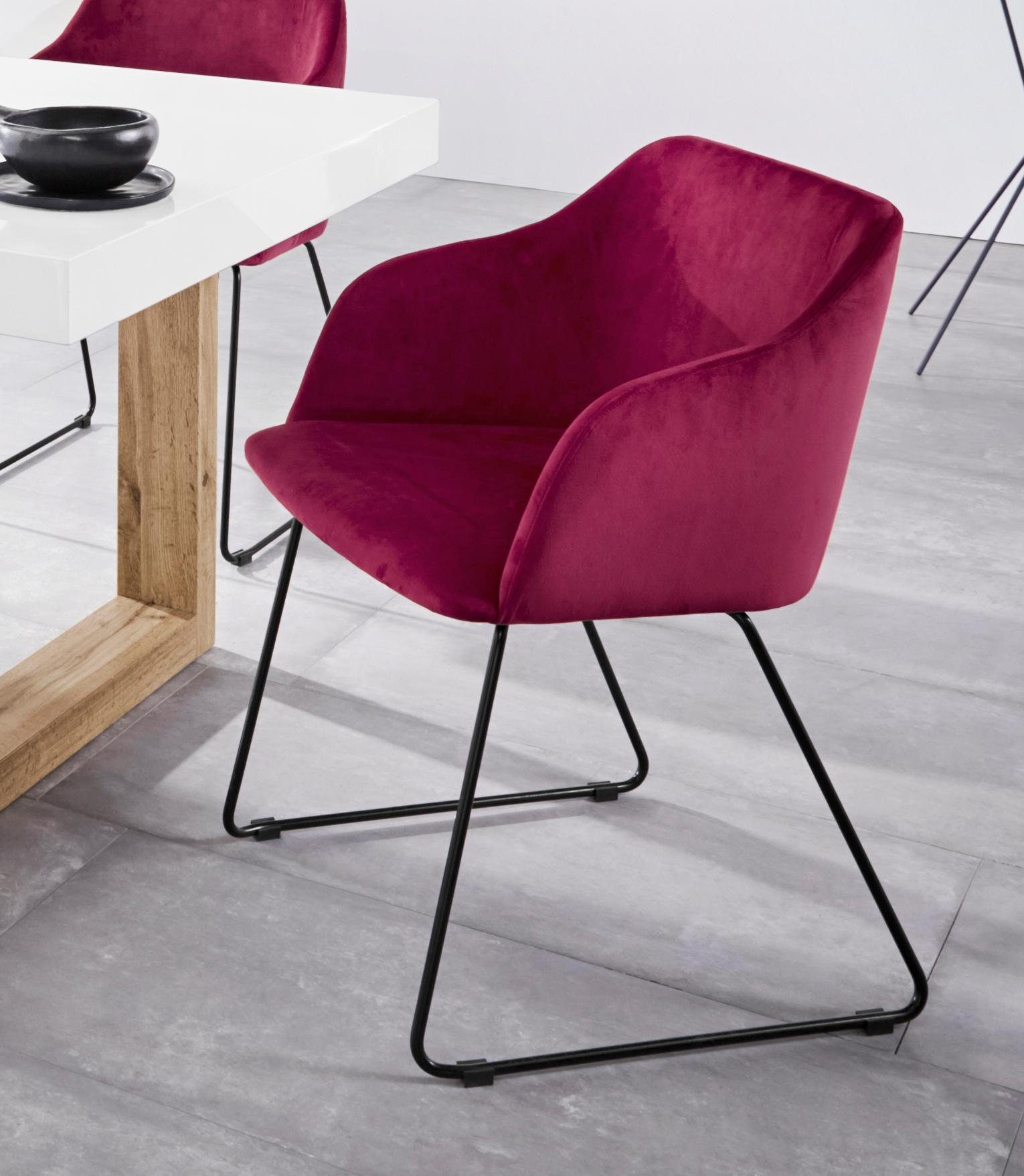 INOSIGN Stuhl »Fosco« 2er Set, aus schönem weichen Velvetbezug, mit schwarzen Metallgestell, Sitzhöhe 47 cm online kaufen | OTTO INOSIGN Stuhl »Fosco« 2er Set, aus schönem weichen Velvetbezug, mit schwarzen Metallgestell, Sitzhöhe 47 cm online kaufen | OTTO