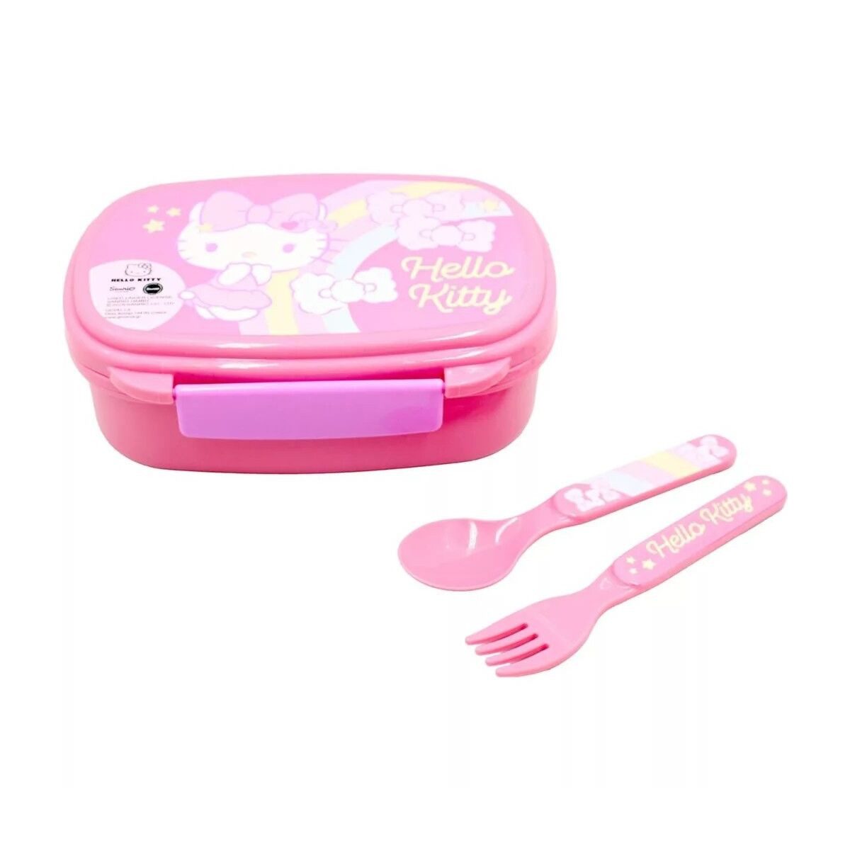 Hello Kitty Lunchbox Hello Kitty Unicorn Sandwichbox + Besteckset, Kunststoff, (1-tlg)