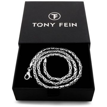 Tony Fein Königskette Königskette Rund 4,5 mm Karabinenverschluss, Made in Italy für Damen und Herren