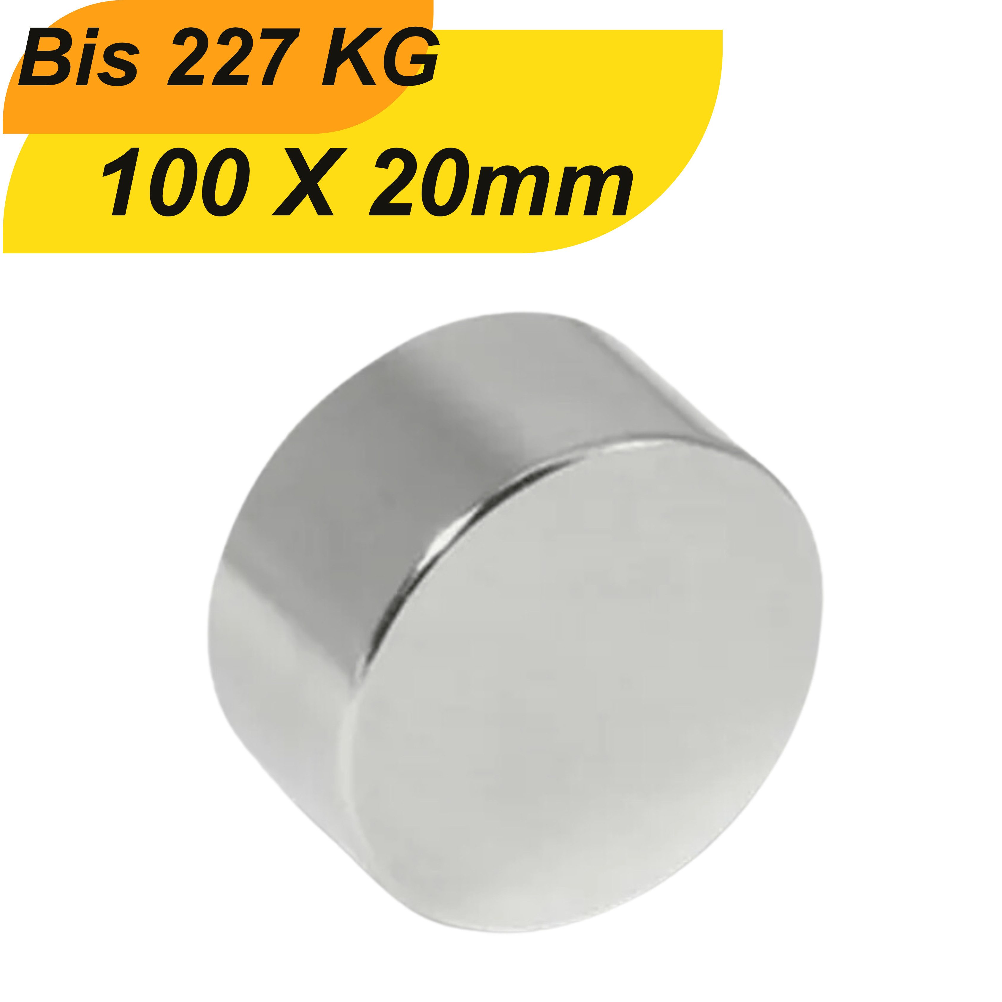 Magnet Neodym-Magnete D100 x H20 mm Supermagnete mit hoher Haltekraft Magnete