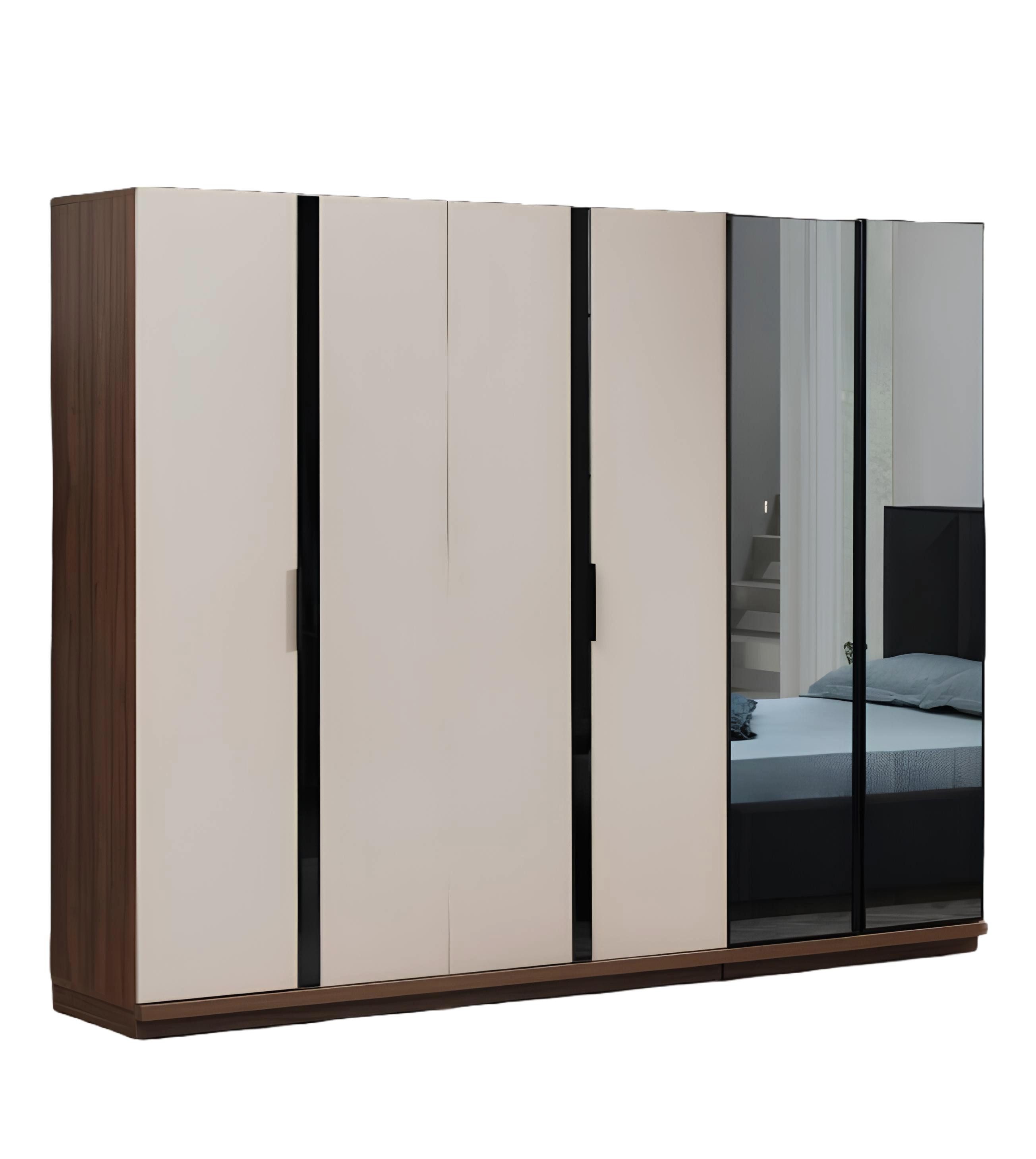 JVmoebel Kleiderschrank Moderner Holzschrank in Beige mit großzügigem Stauraum (Kleiderschrank) Made in Europa