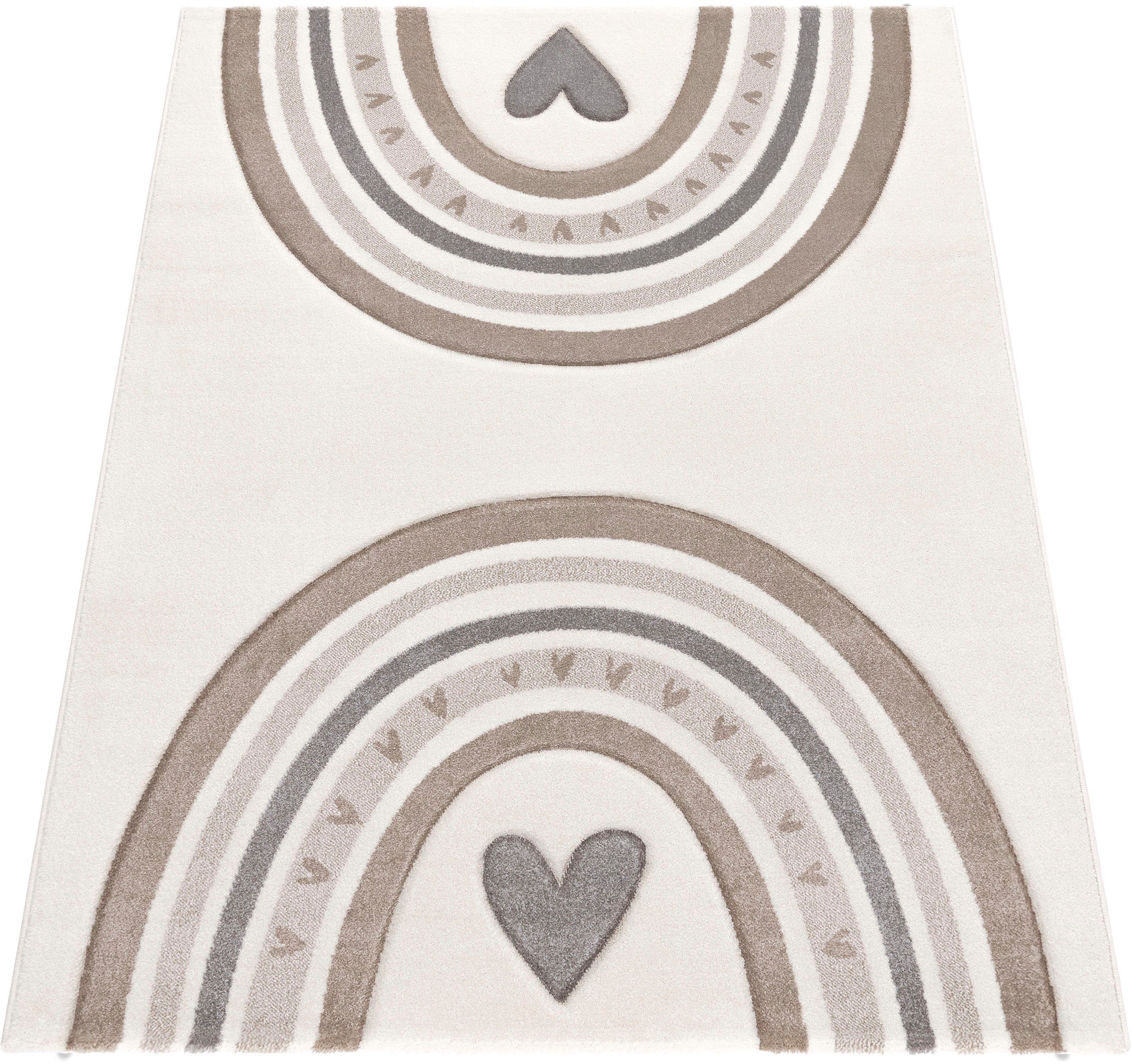 Paco Home Kinderteppich "Cosmos 351" rechteckig 16 mm Höhe Kurzflor, Spielt günstig online kaufen