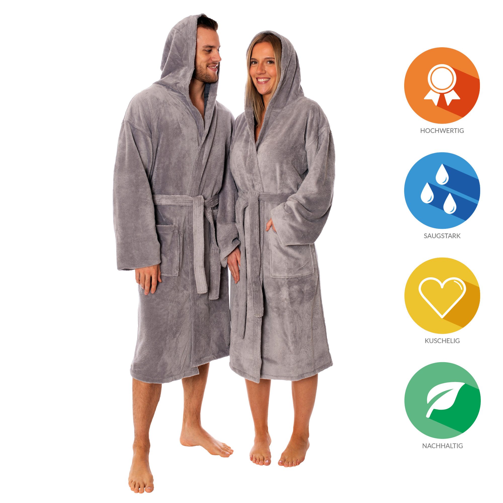 Lavea Bademantel Madrid, aus 100% Bambusviskose, günstig online kaufen