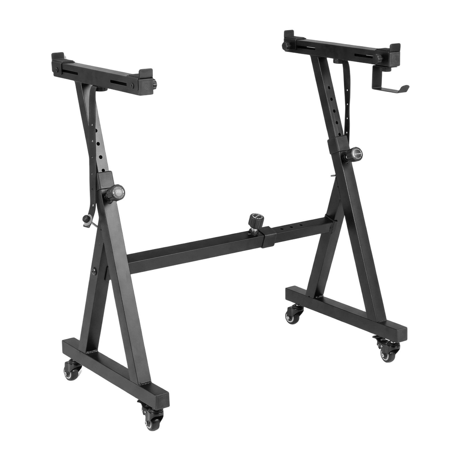 COSTWAY Keyboardständer Piano stand mit Rollen & Metallrahmen, Höhenverstellbarer keyboardständer, bis 100 kg belastbar