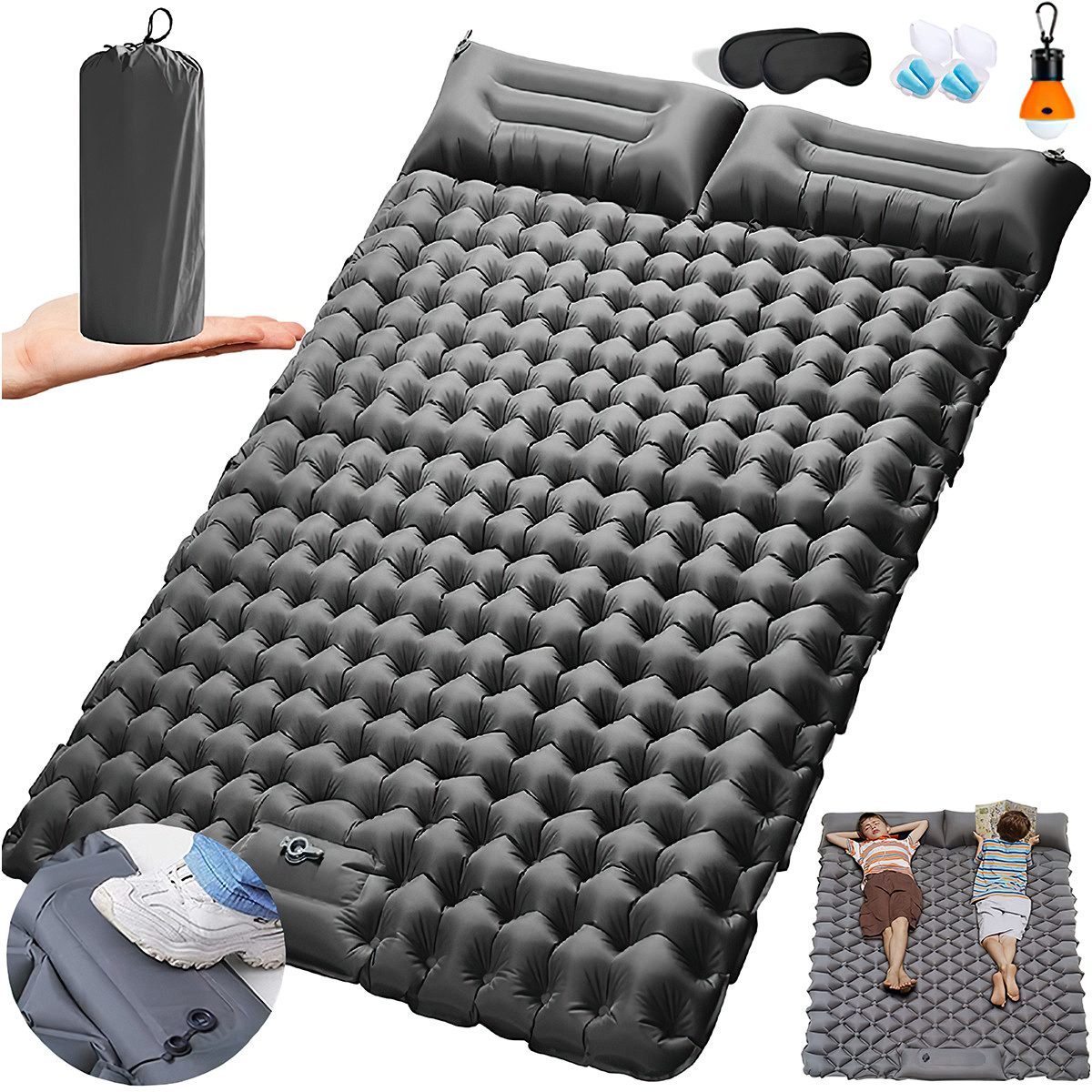 Isomatte Luftmatratze Selbstaufblasende Schlafmatten für Camping Luftbett