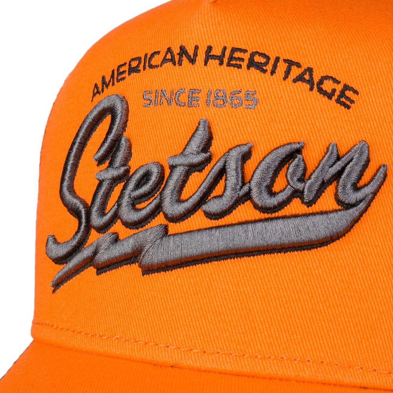 (1-St) orange Stetson Basecap Snapback Trucker Cap