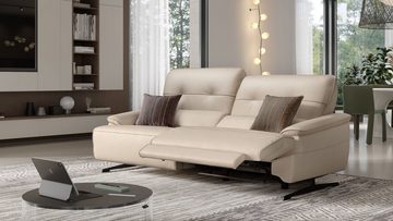 Sofanella 3-Sitzer 3-Sitzer PERLO Echtleder Designersofa Ledercouch