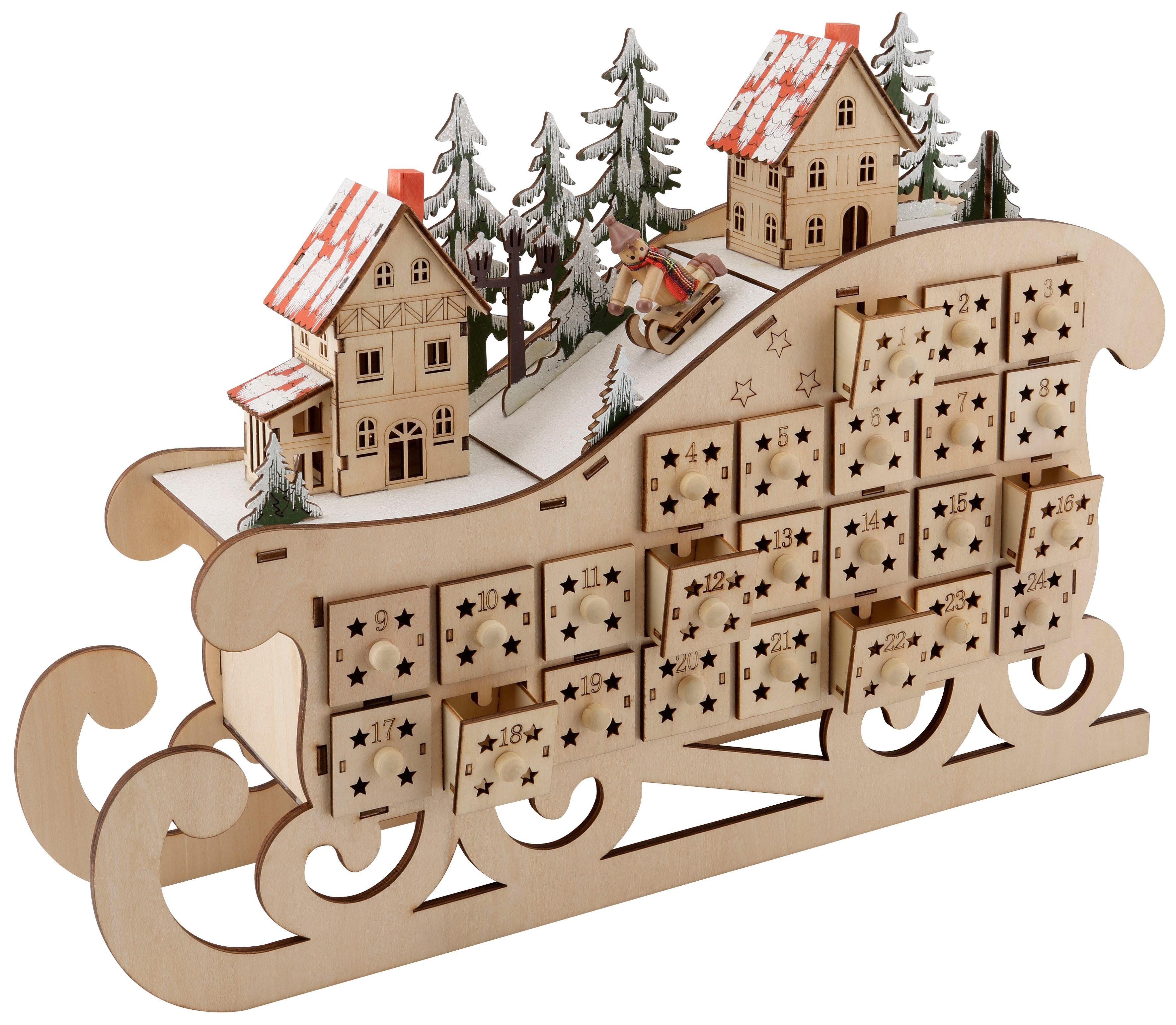 Befullbarer Adventskalender Schlitten Mit Stimmungsvoller Beleuchtung Online Kaufen Otto