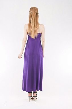 Sarcia.eu Maxikleid Violettes Maxi-Kleid mit goldener Verzierung John Zack XL