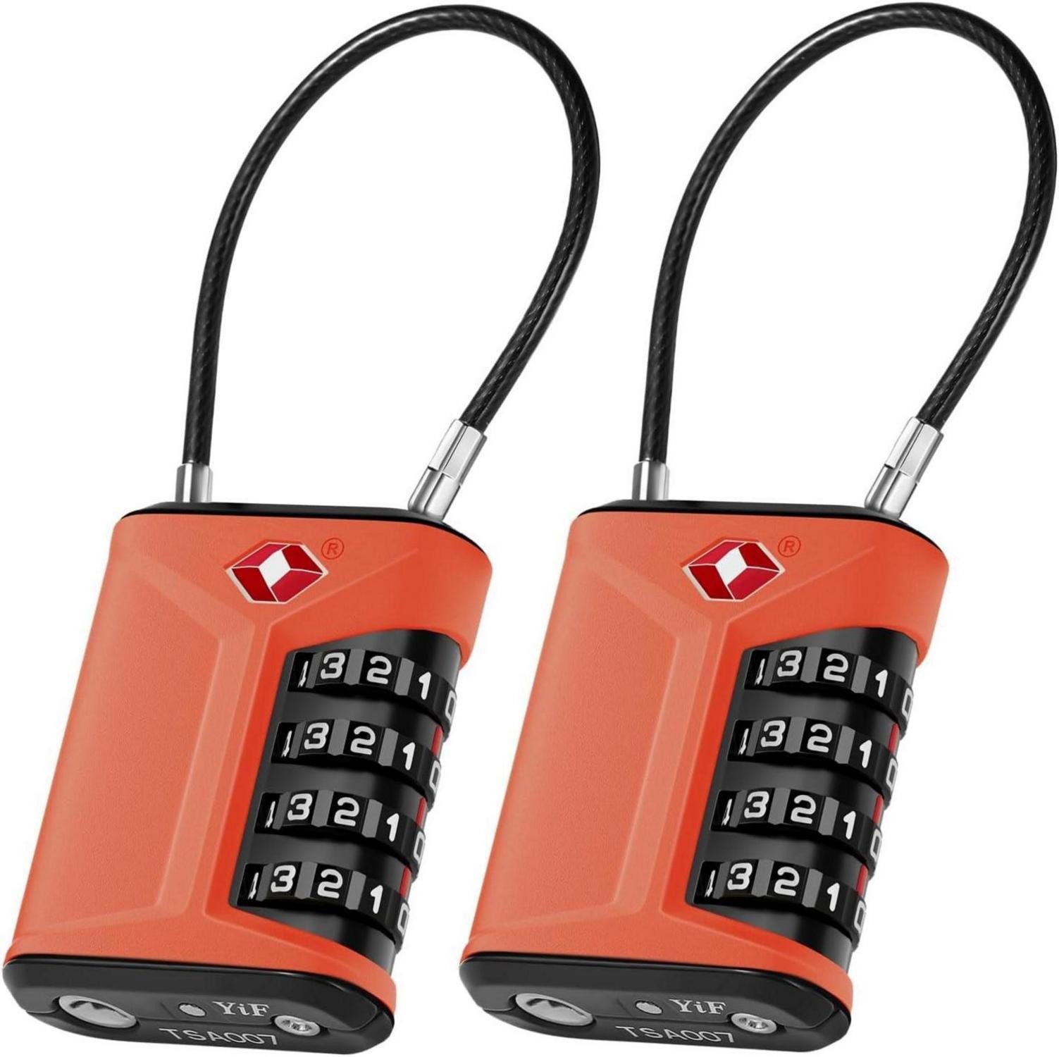 TSA-Vorhängeschloss TSA Kofferschloss 4 Stellig Orange 2 Stücke Strandtuch