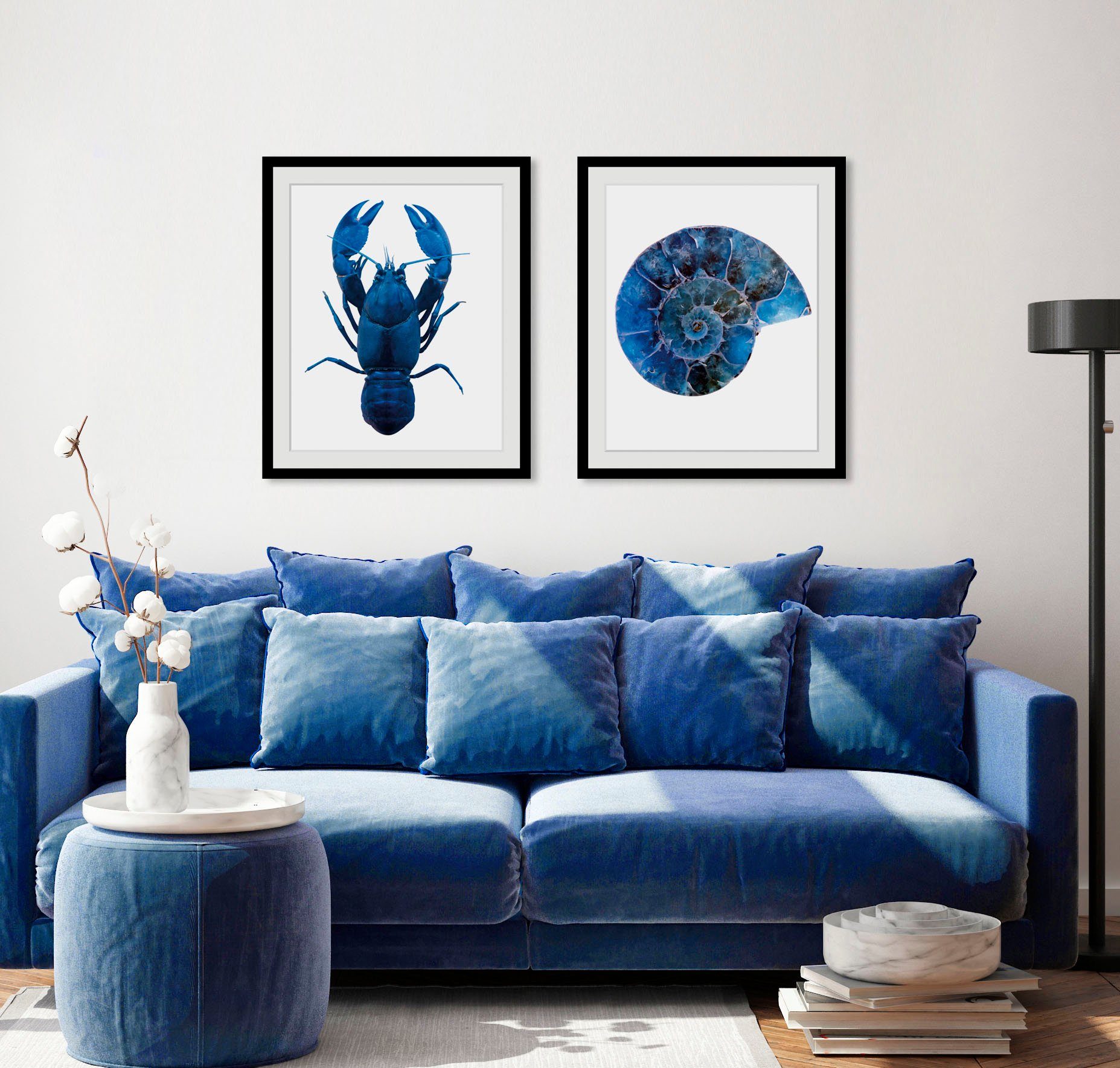 queence Bild Abel, Kunst, Meer, Wassertiere (1 St), HD Premium Poster-Druck inkl. Holzrahmen