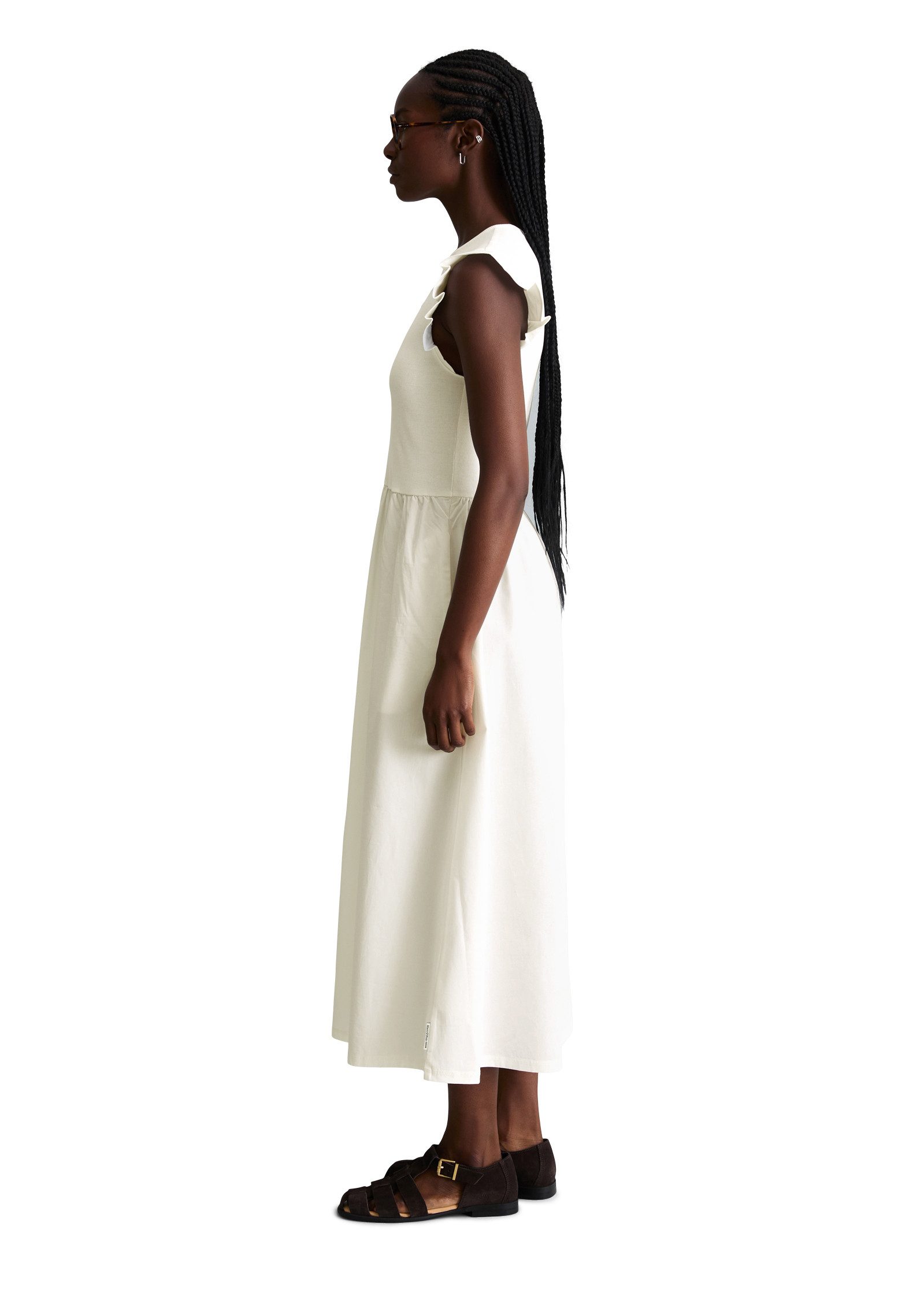 Marc O'Polo DENIM Jerseykleid mit Baumwoll-Popelinerock