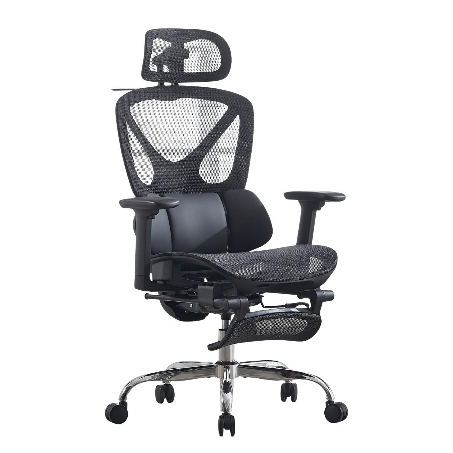 WAHSON OFFICE CHAIRS Bürostuhl Ergonom. Bürostuhl: Kopf-,Arm-,Lendenstütze,Fußstütze,90–135° Neigung