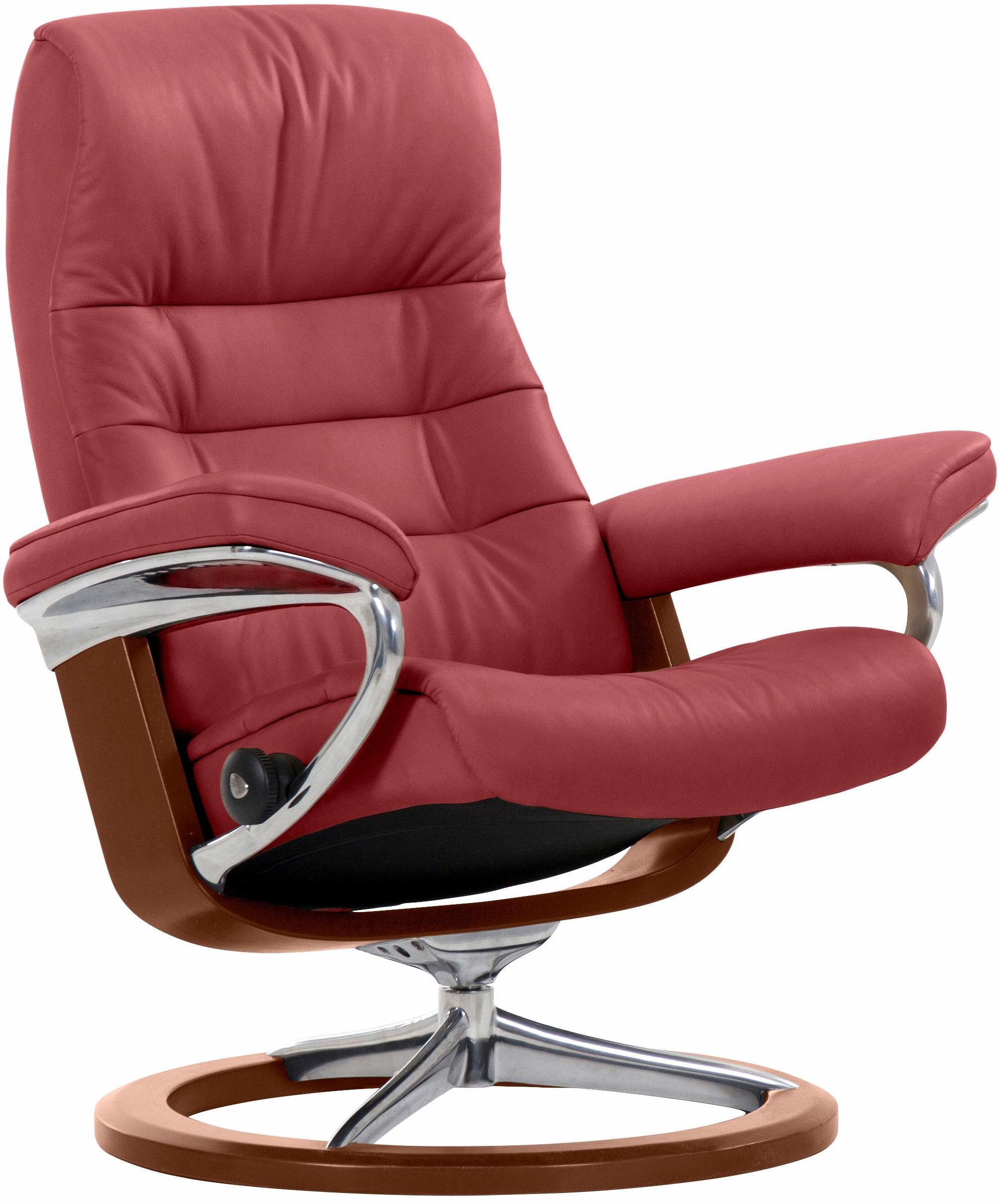 Stressless® Relaxsessel M, Base, Schlaffunktion mit Relaxsessel (Set, Größe mit Hocker, Hocker), mit mit Opal Signature
