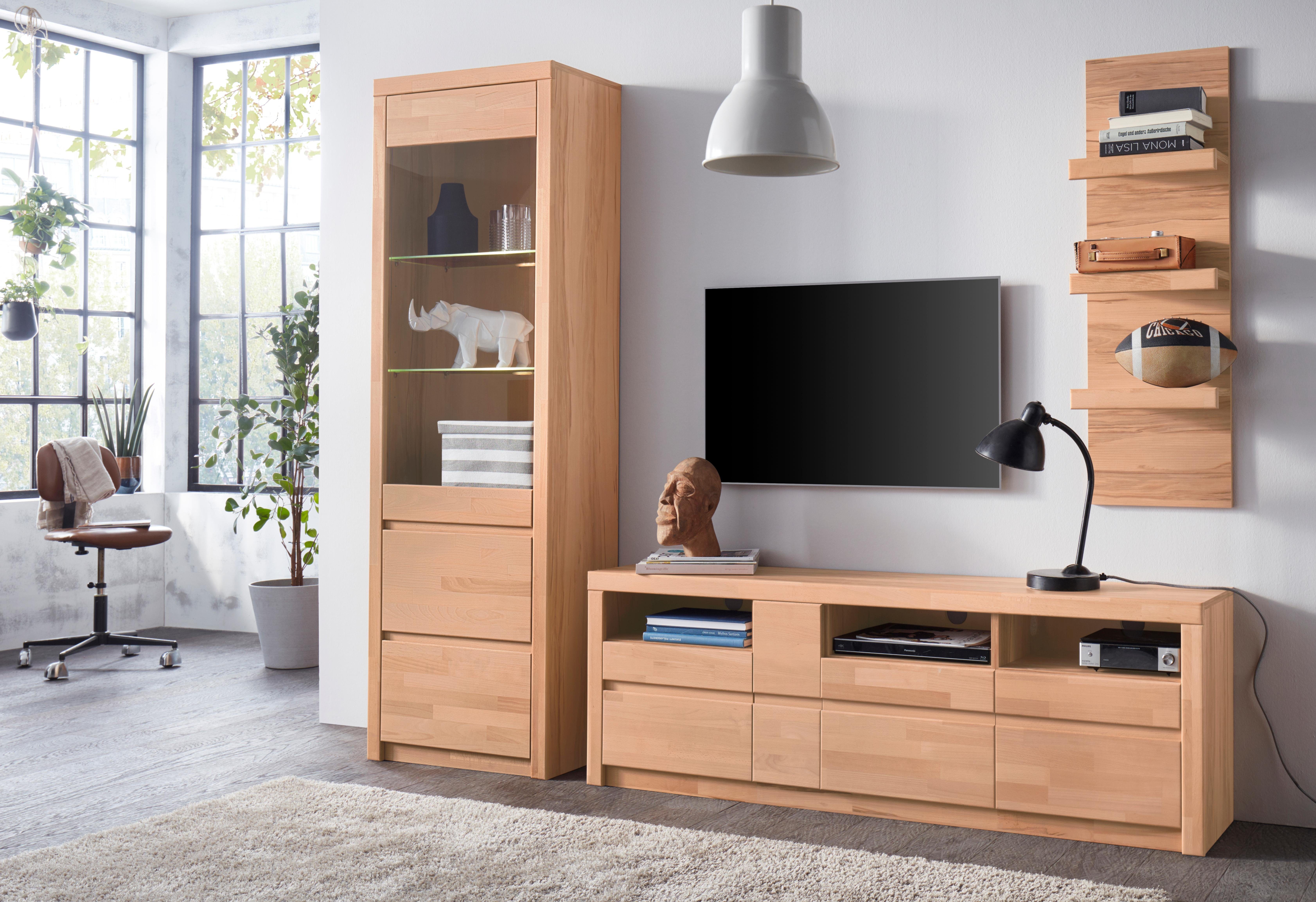 Wohnwand »Silkeborg«, (Set, 3-St), teilmassives Holz online kaufen | OTTO
