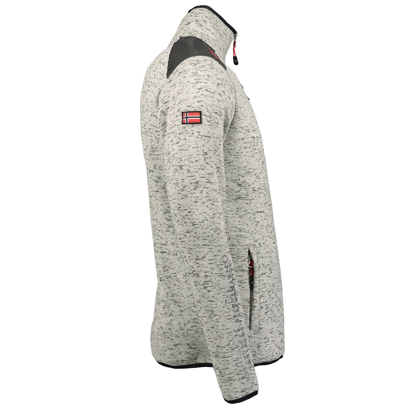 Geographical Norway Fleecejacke Sweatjacke, warm, leicht, Outdoor, Jacke in Unifarbe, mit Stehkragen