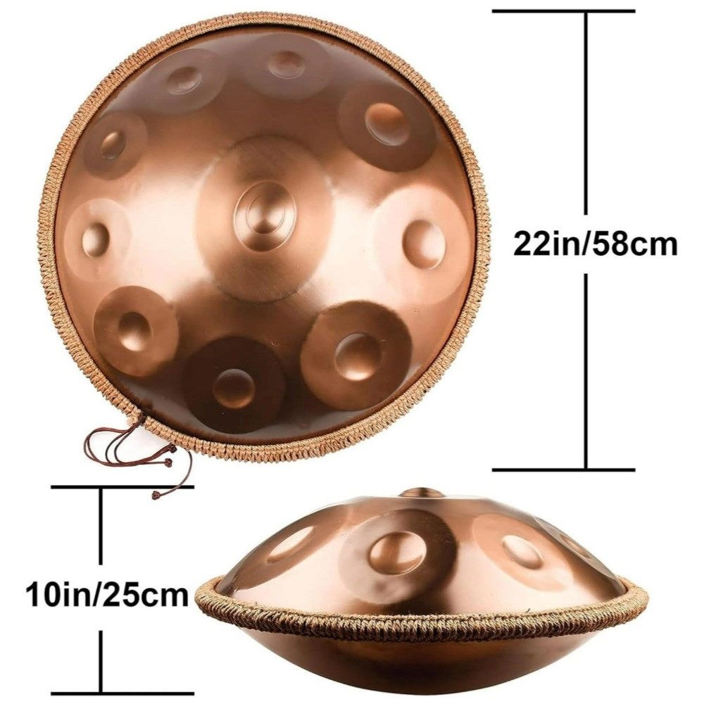 Fine Life Pro Handpan 10 Töne Handpan Trommel Stahlschlaginstrument – Bild 4 von 5
