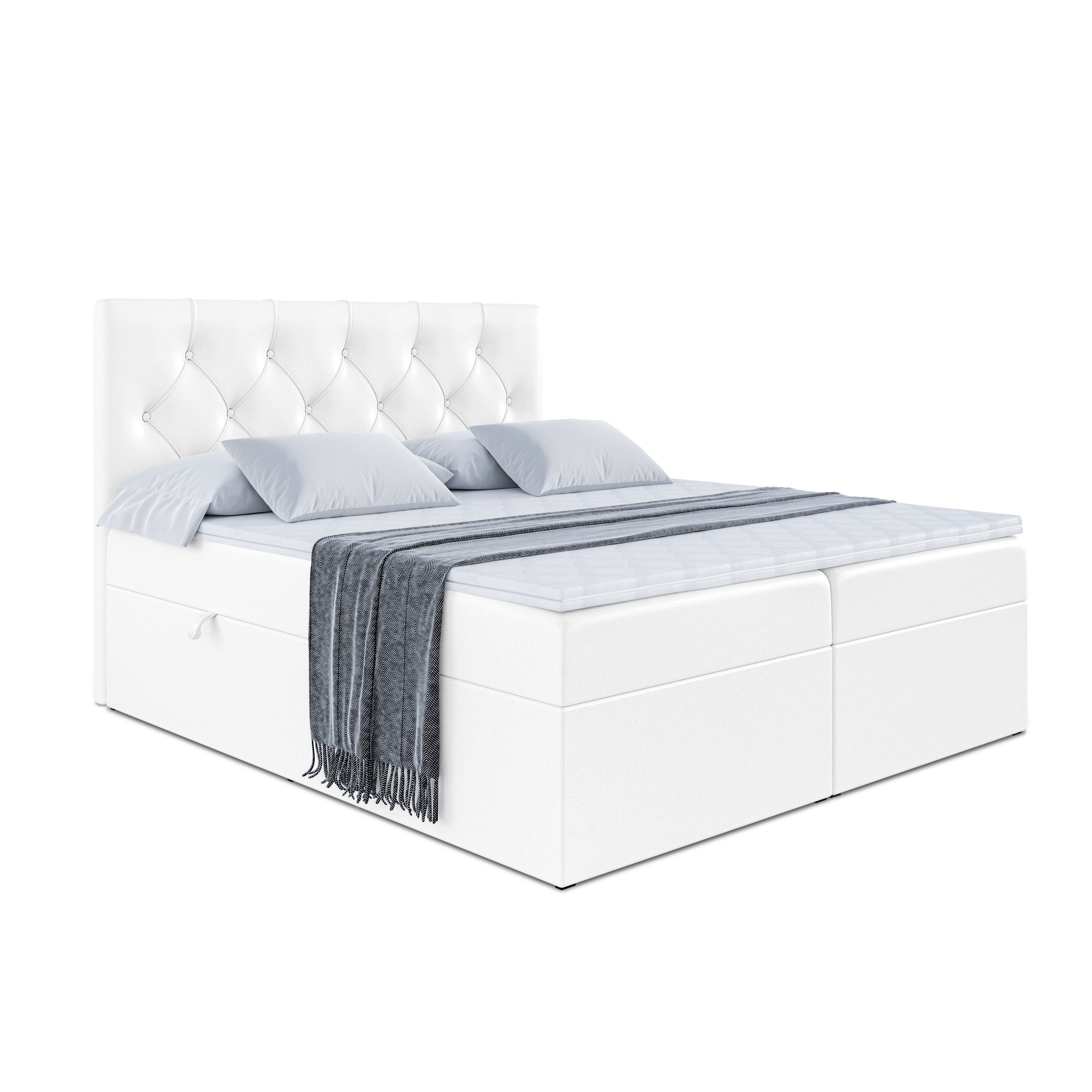 ALTDECOR Boxbett MIRAGE (Multipocket-Matratze H4, H3 Matratze Bonellfederung, Topper, Kopfteil)