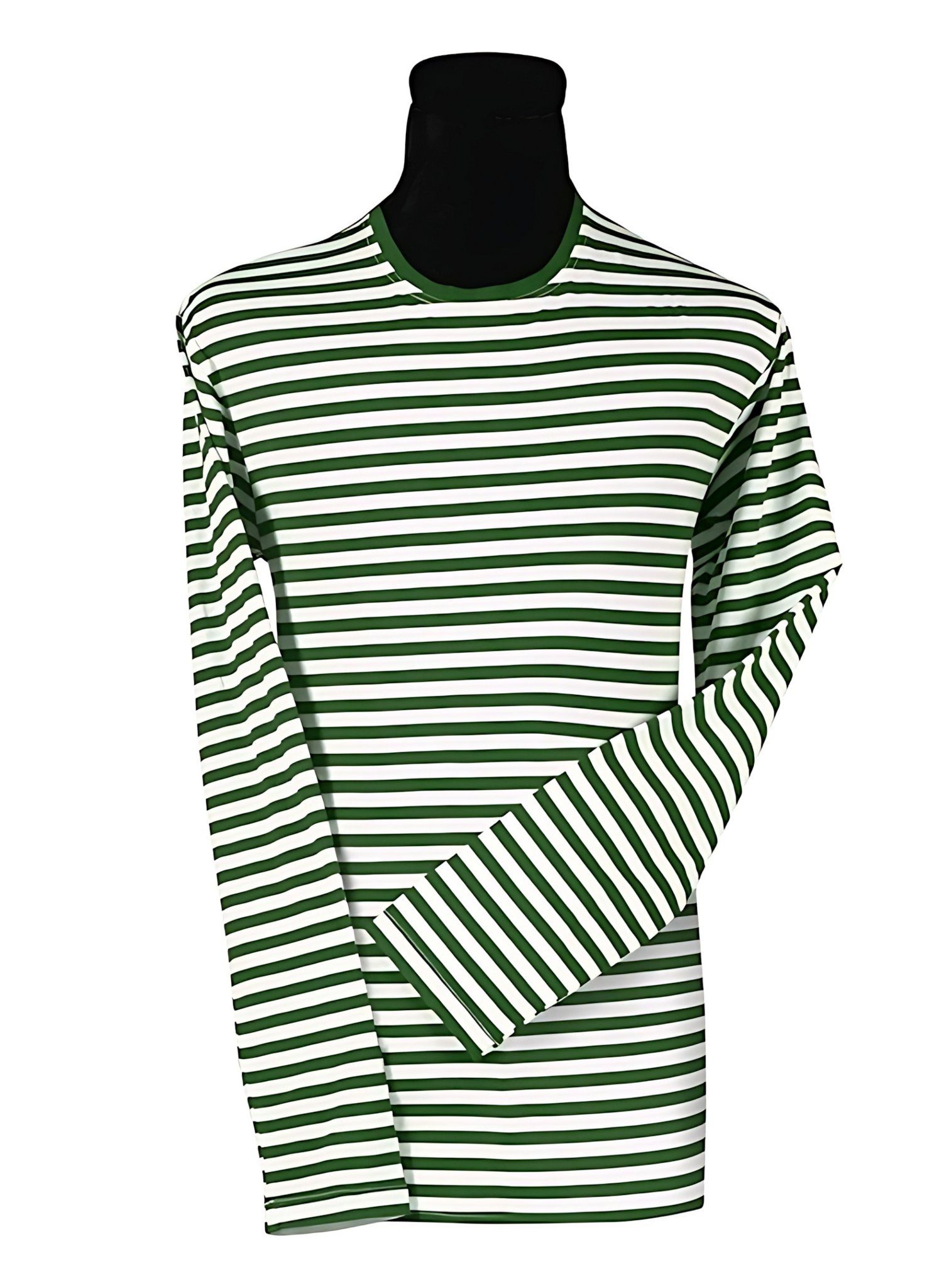 thetru T-Shirt Ringelshirt lang grün-weiß Faschingskostüm Herren Gestreifte günstig online kaufen