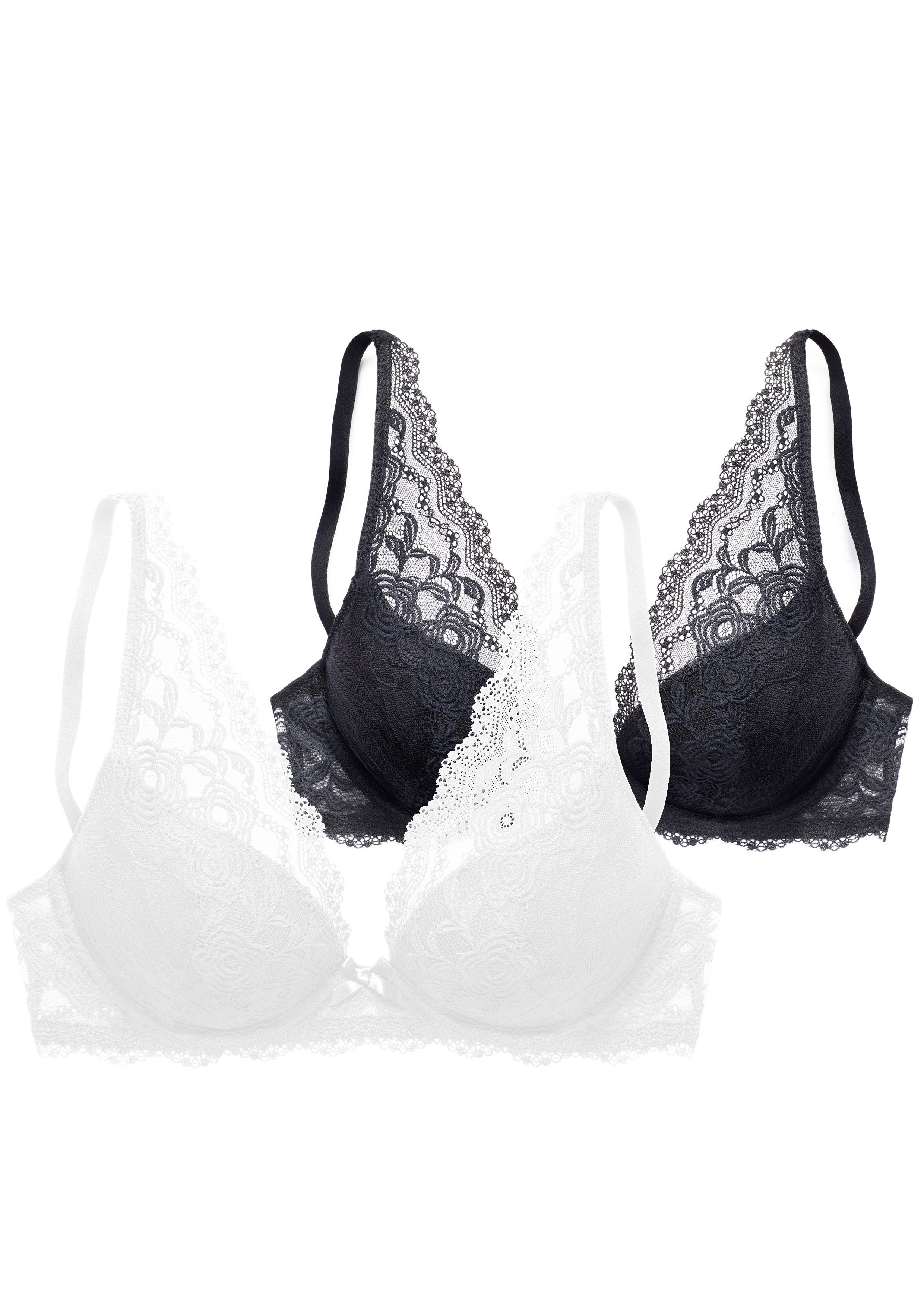 petite fleur Push-up-BH (Packung, 2-tlg) mit Bügel, im attraktiven Doppelpack, sexy Dessous
