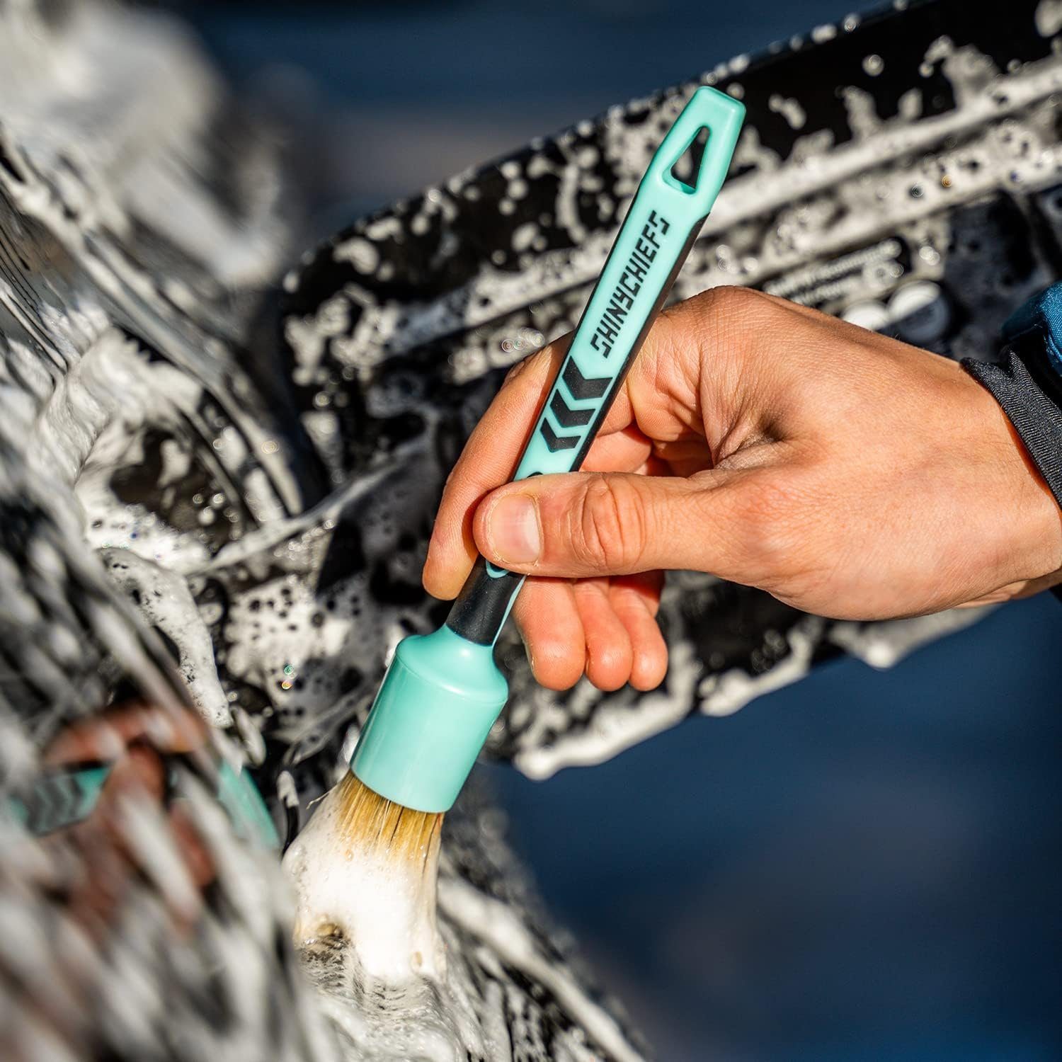 ShinyChiefs Pinsel Detailing Brush - Wildschweinborsten Auto-Pinsel 23cm, (2 St)