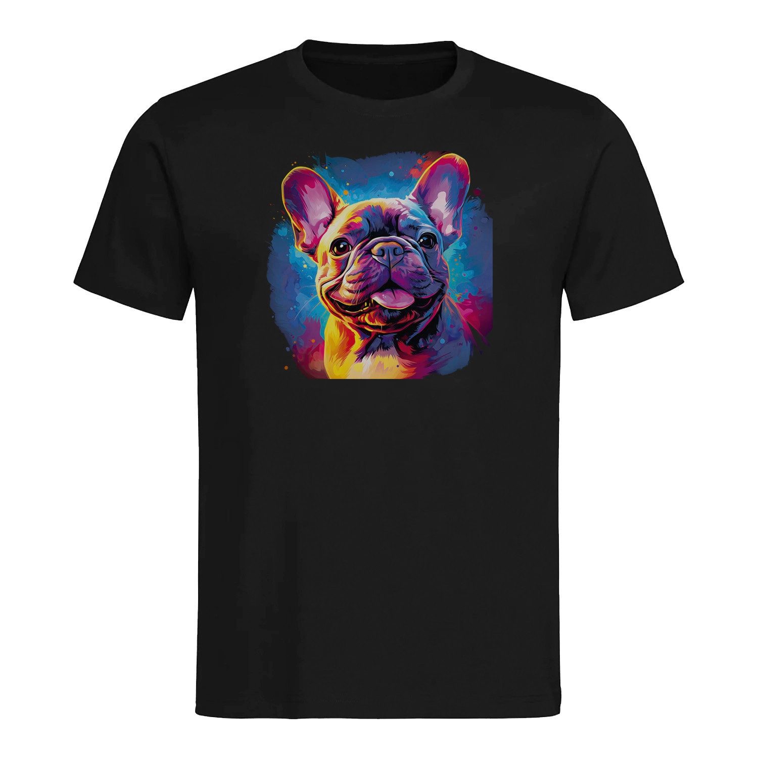 Bullyfriend T-Shirt Bullyfriend T-Shirt mit Französische Buldogge Frontprint Aus Baumwolle