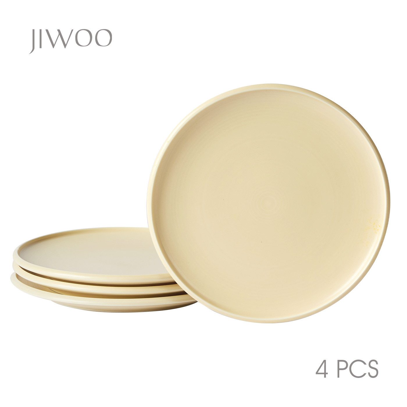 JIWOO Teller 4er,Ø21,5cm,Frühstücksteller,Salatteller,Dessertteller,Pastateller, (4 St), Keramik,Mikrowellen-und spülmaschinenfest,Rutschfest,langlebig