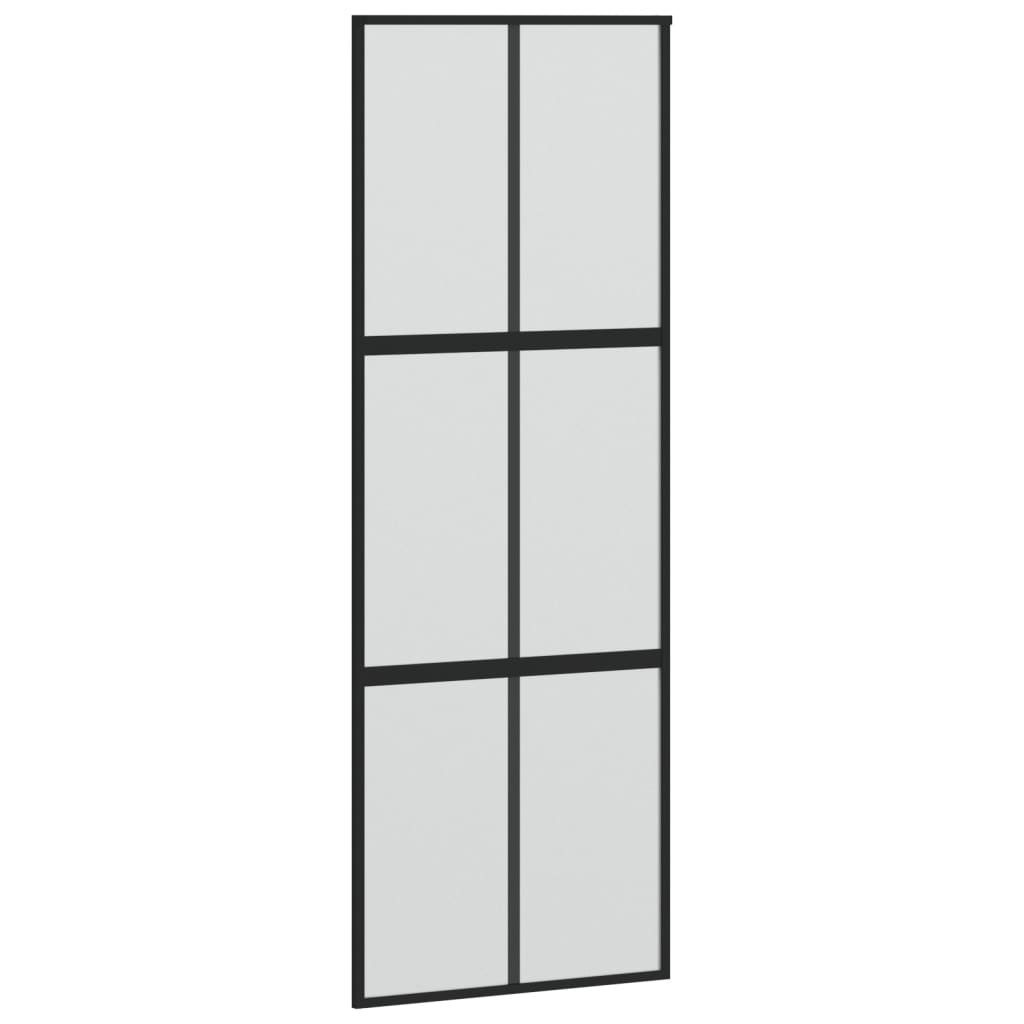vidaXL Haustür Schiebetür Schwarz 76x205 cm günstig online kaufen