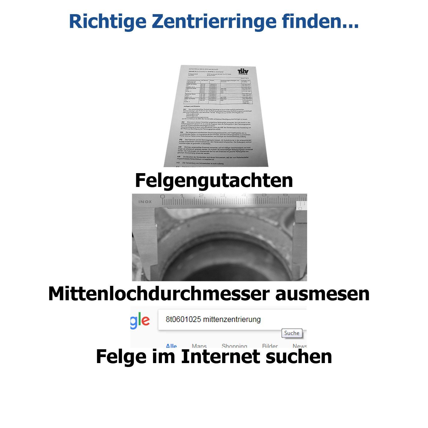 BRANDT AUTOMOTIVE Reifenstift 4X Zentrierringe blau Felgen Ringe Made in Germany, Maße: 66,6 x 57,1 mm