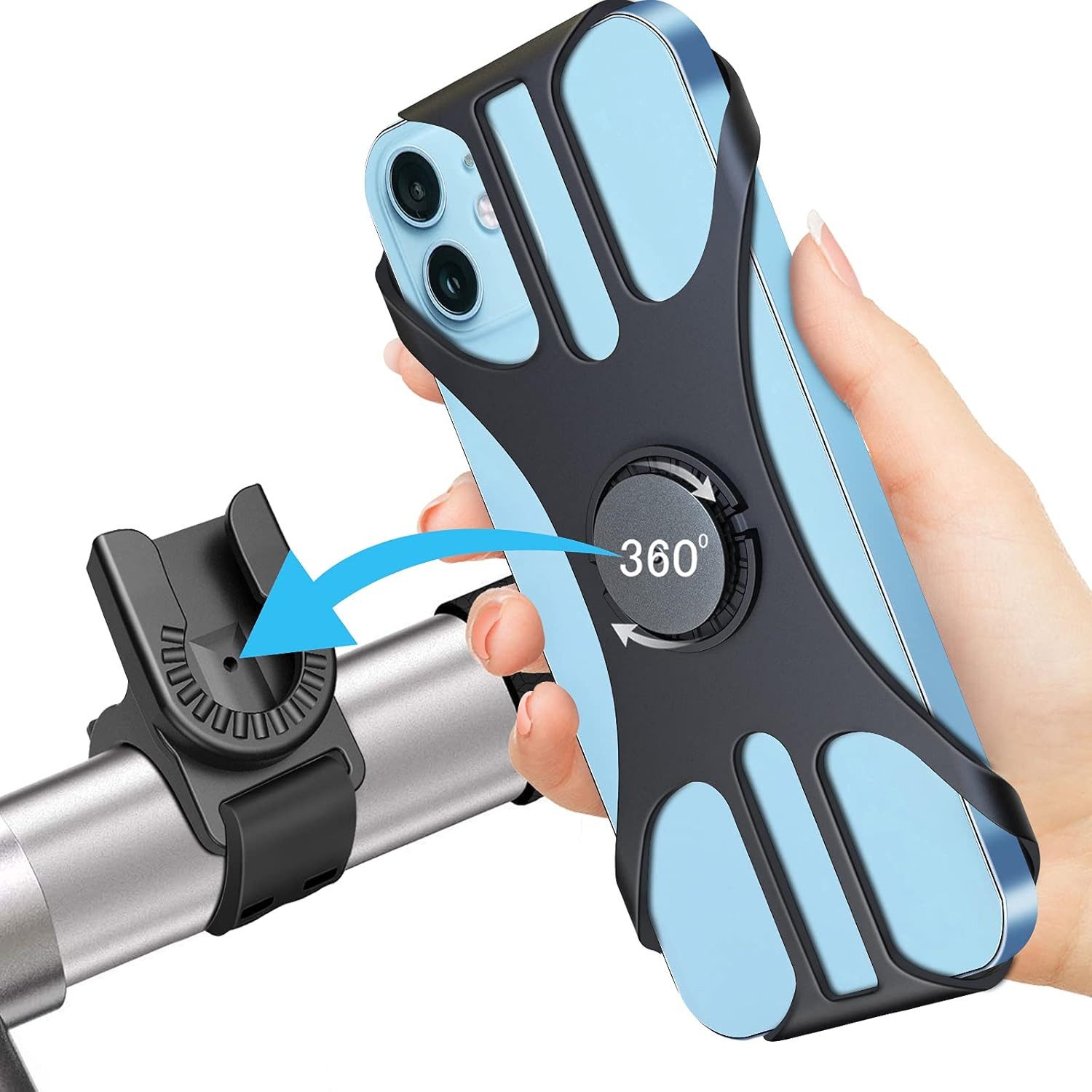 FELIXLEO Handyhalterung Fahrrad Deerfun Universal Motorrad 360 Verstellbar Smartphone-Controller (1 St)