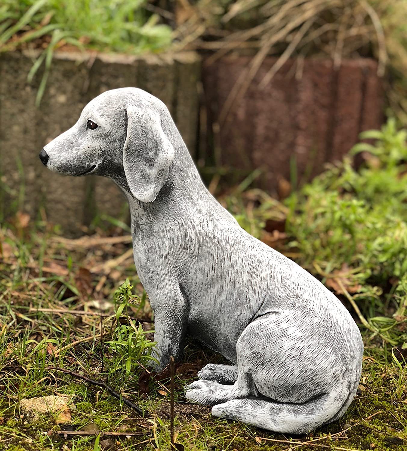 Stone and Style Gartenfigur Steinfigur Dackel günstig online kaufen