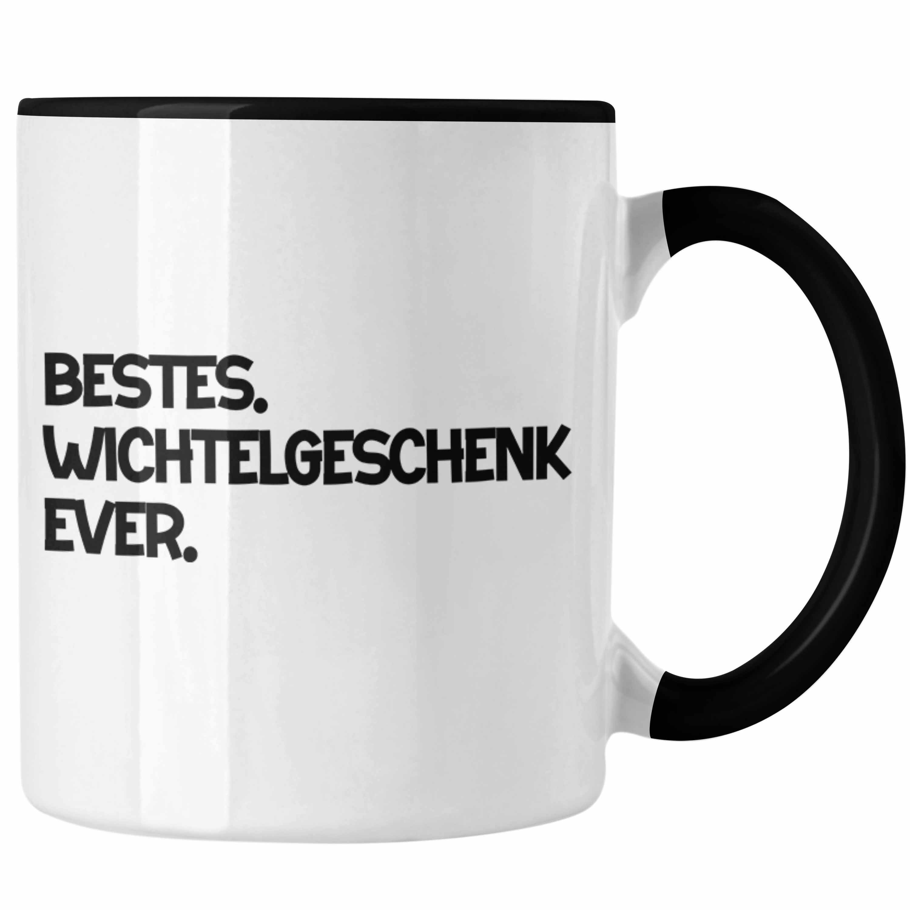 Trendation Tasse Wichtelgeschenk für Frauen Kollegen Geschenk Wichteln Weihnachten Best Schwarz