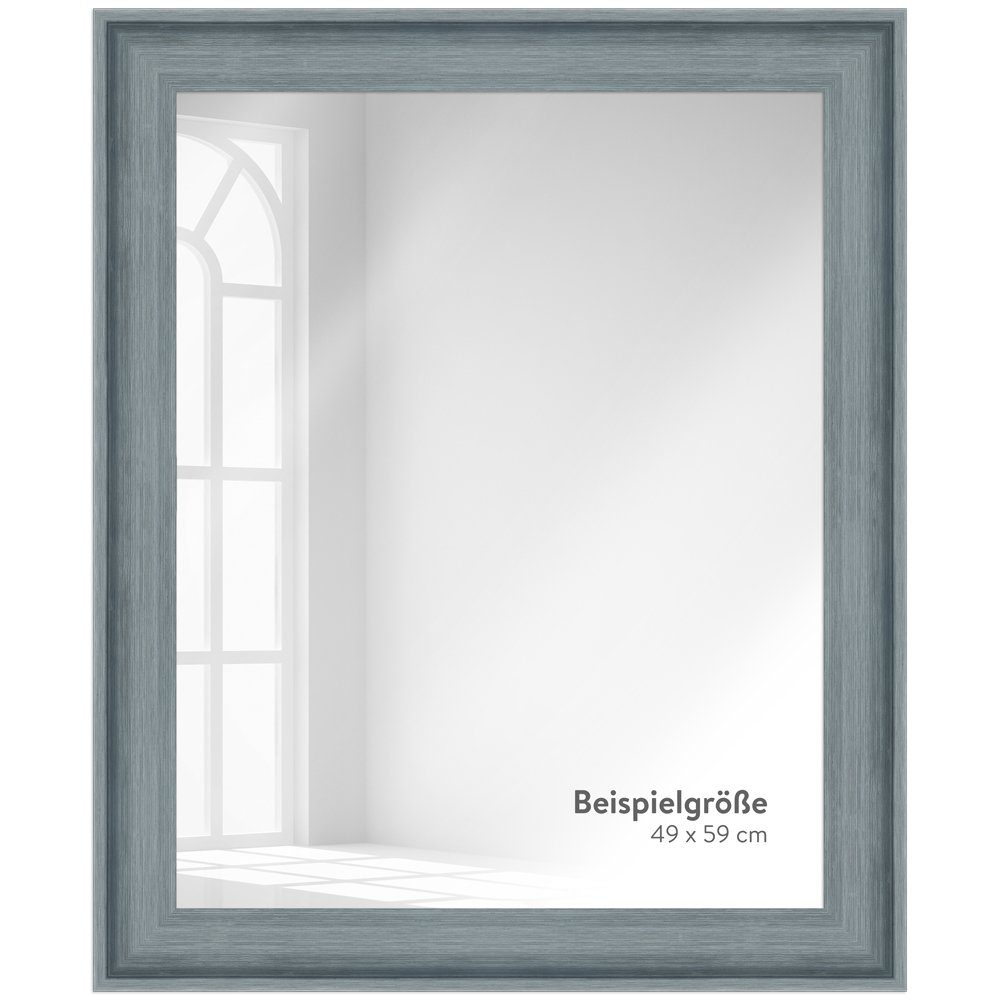 WANDStyle Wandspiegel H230, Großer Spiegel Blaugrau 49x59 cm, Wandspiegel groß, Ganzkörperspiegel