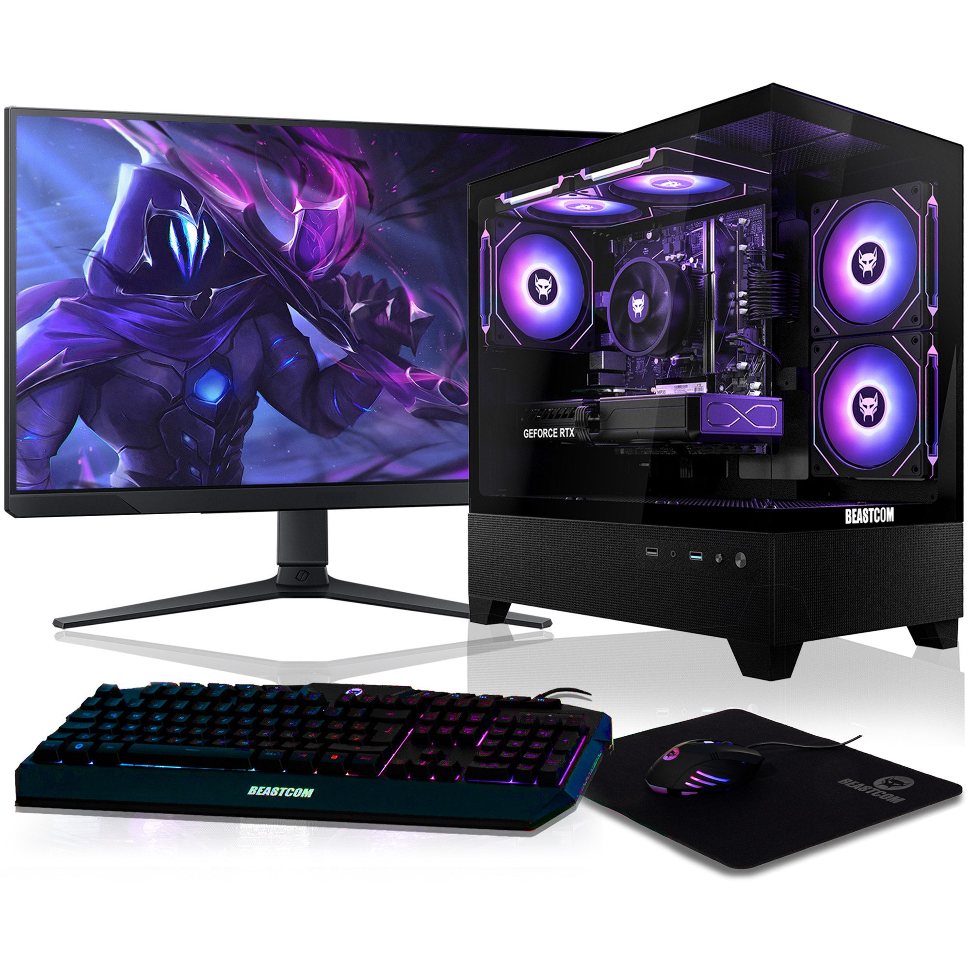 BEASTCOM Q5, Pro Gaming, Ryzen 5 4500, RTX 5060 Ti, 16 GB RAM Gaming-PC-Komplettsystem (27", AMD AMD Ryzen 5 4500, GeForce RTX 5060 Ti, 1000 GB SSD)