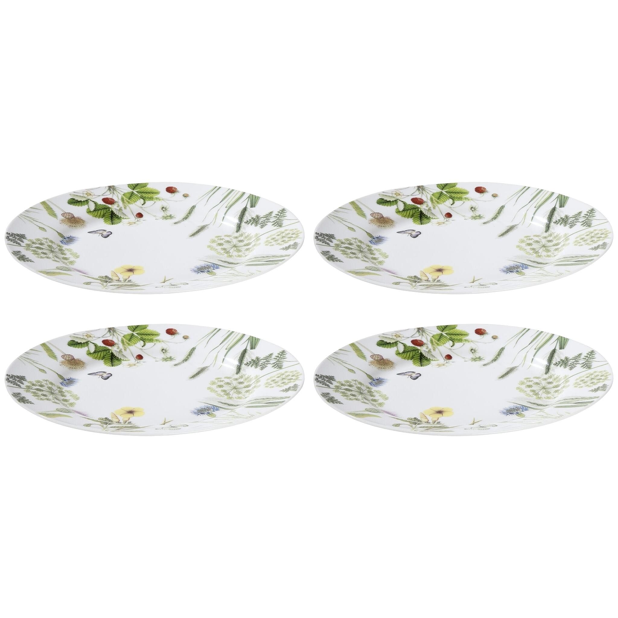 GILDE Speiseteller 4 x Speiseteller / Essteller Wild Flowers