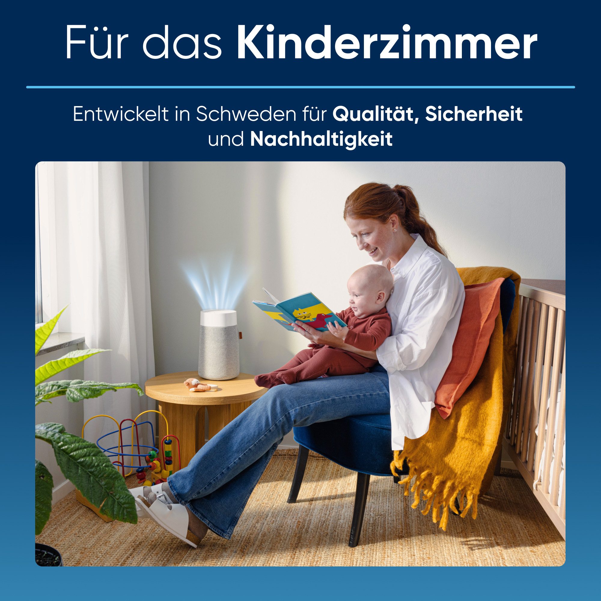 Blueair Luftreiniger Luftreiniger Mini Max, für 19 m² Räume, HEPASilent™-Technologie, waschbarer Vorfilter