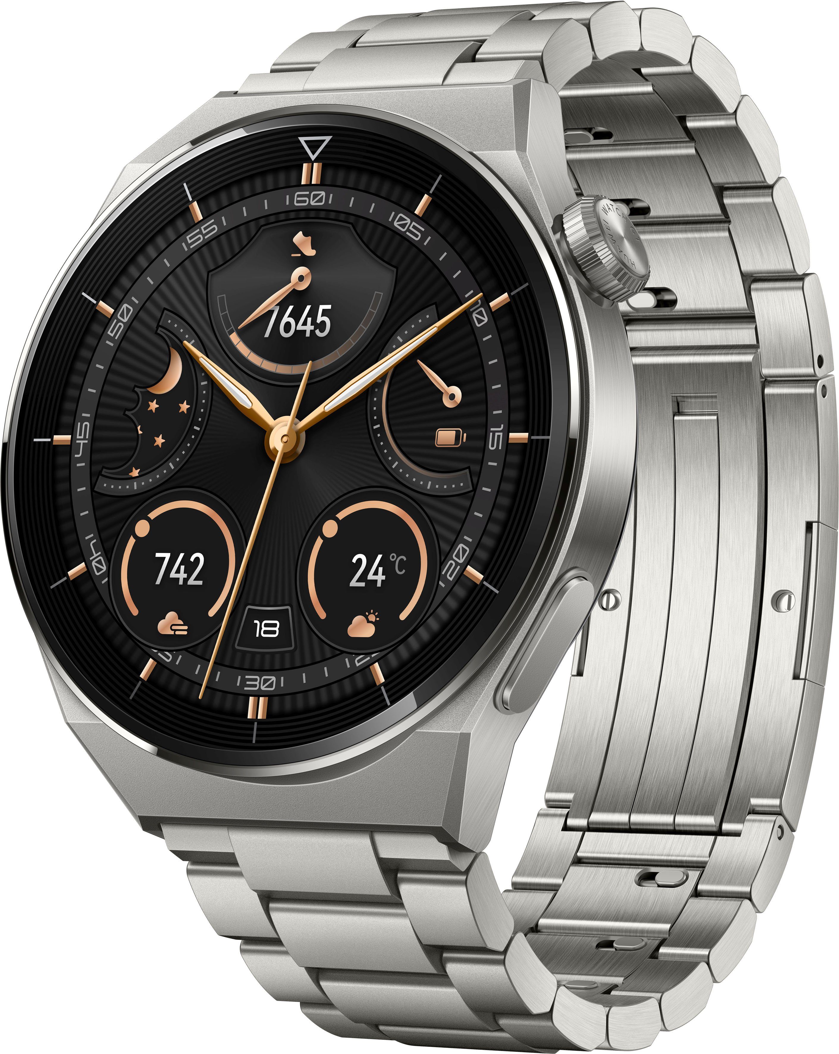 Huawei Watch GT3 Pro 46mm | Herstellergarantie Smartwatch cm/1,43 silberfarben Jahre Titan 3 Zoll), (3,63