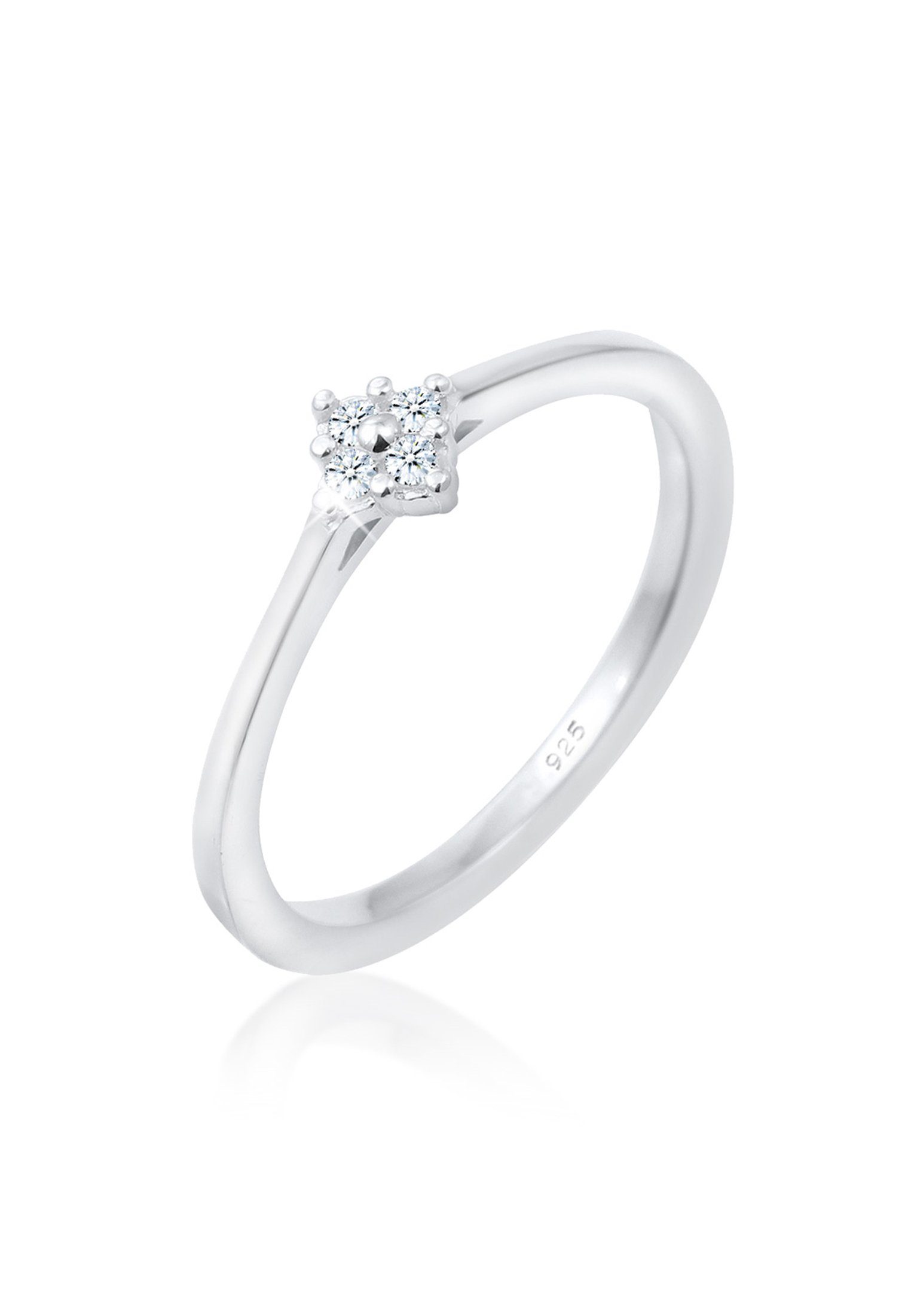 Verlobungsring Diamant (0.08 ct) Verlobung Klassik 925 Silber