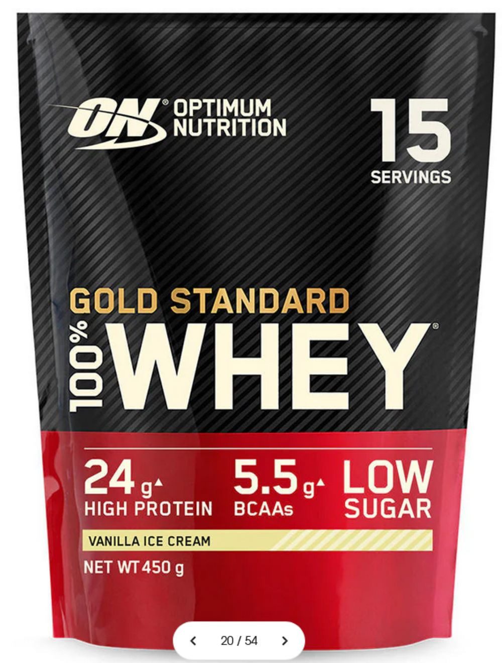 Optimum Nutrition Optimum Nutrition 100 % Whey Gold Standard 450g Pulver, 450 g, Enthält Molkeneiweißisolat