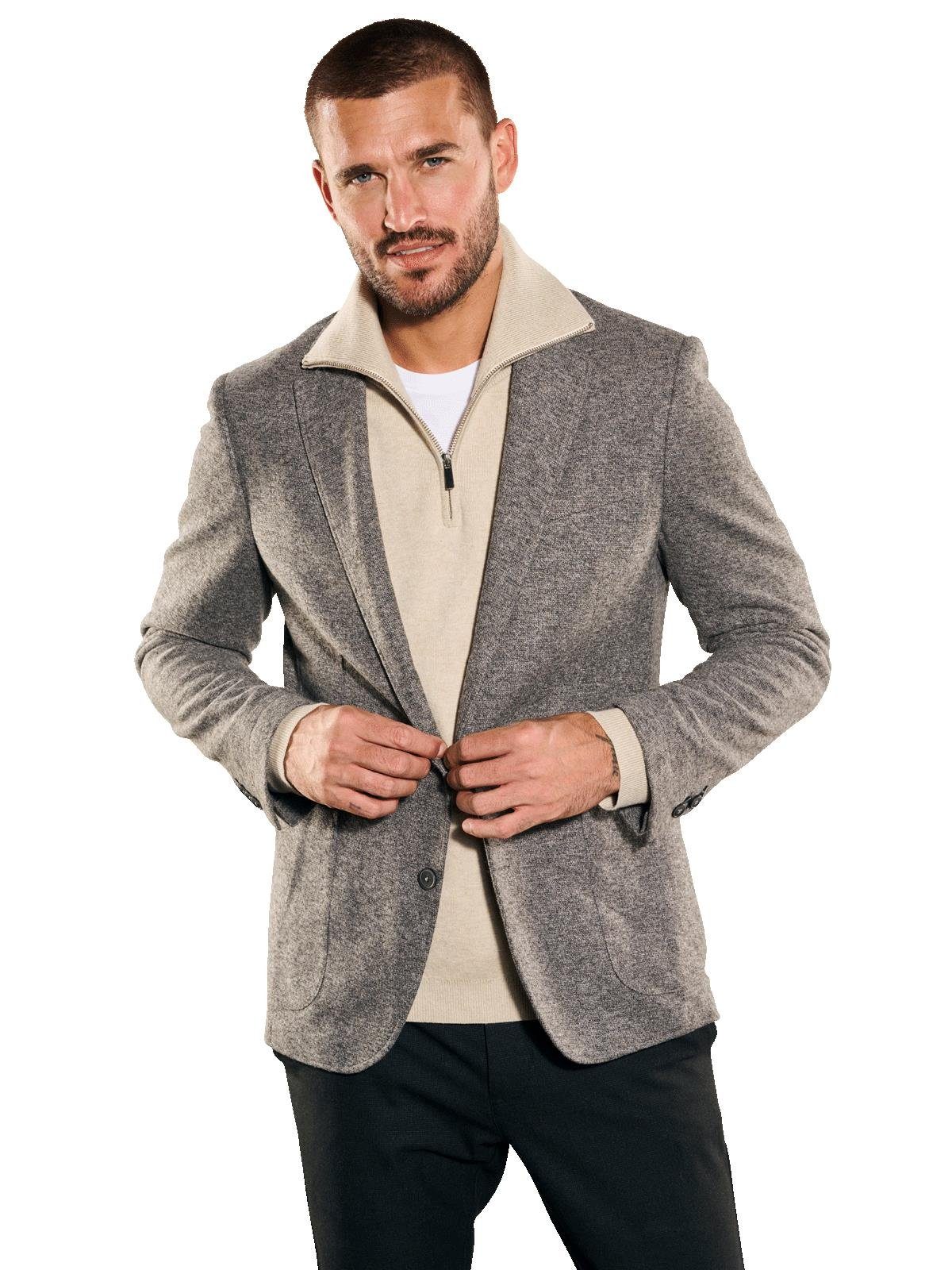 emilio adani Sakko emilio adani Herren Freizeit-Sakko slim fit, Hellbraun