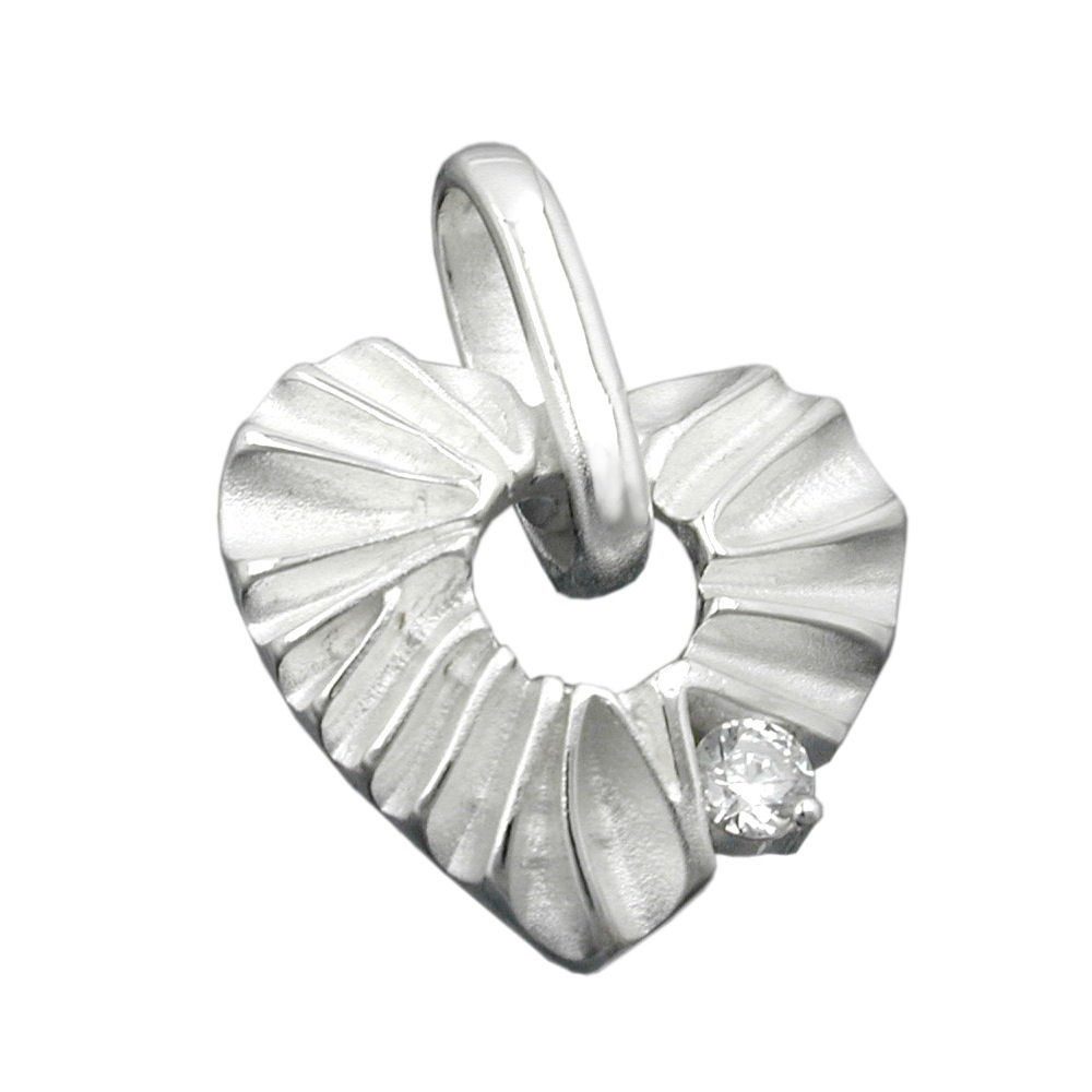 Kettenanhänger Anhänger, Herz, 925 Silber