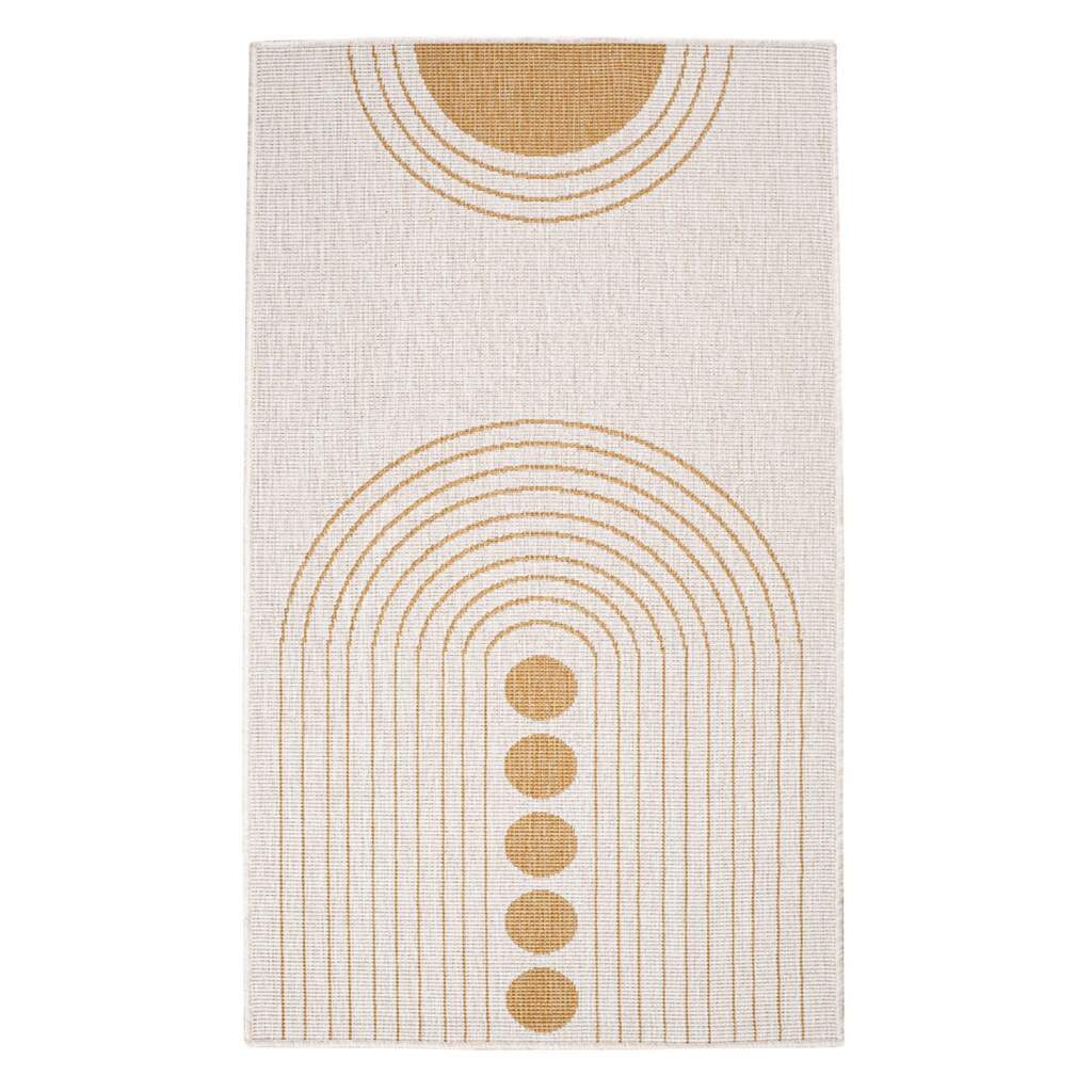 Carpet City Outdoorteppich DUO RUG 5739, rechteckig, Höhe: 5 mm, Wendeteppich Wetterfest In- & Outdoor, Balkon, Terrasse, Wohnzimmer