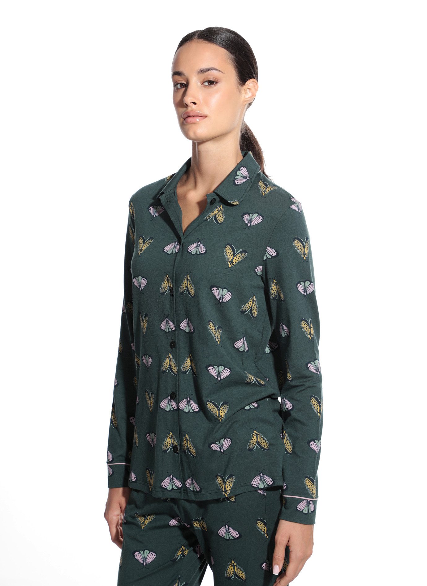 Short Stories Pyjamaoberteil SHORT STORIES 621833 Hemd green gables / print