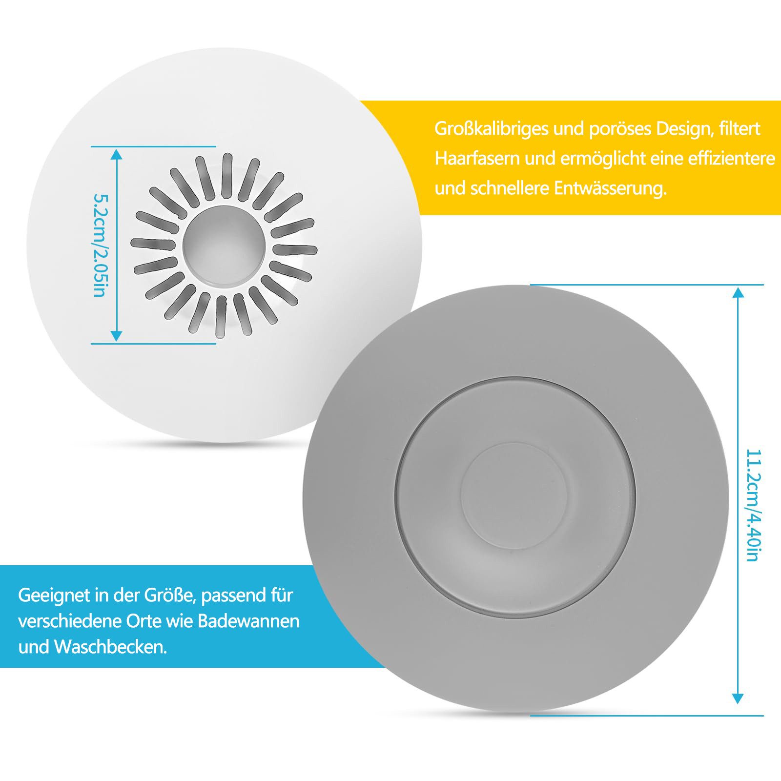 FOUORTUNATE-BEE Waschbeckenstöpsel Abflussstopfen Silikon Universal, (Wasch günstig online kaufen
