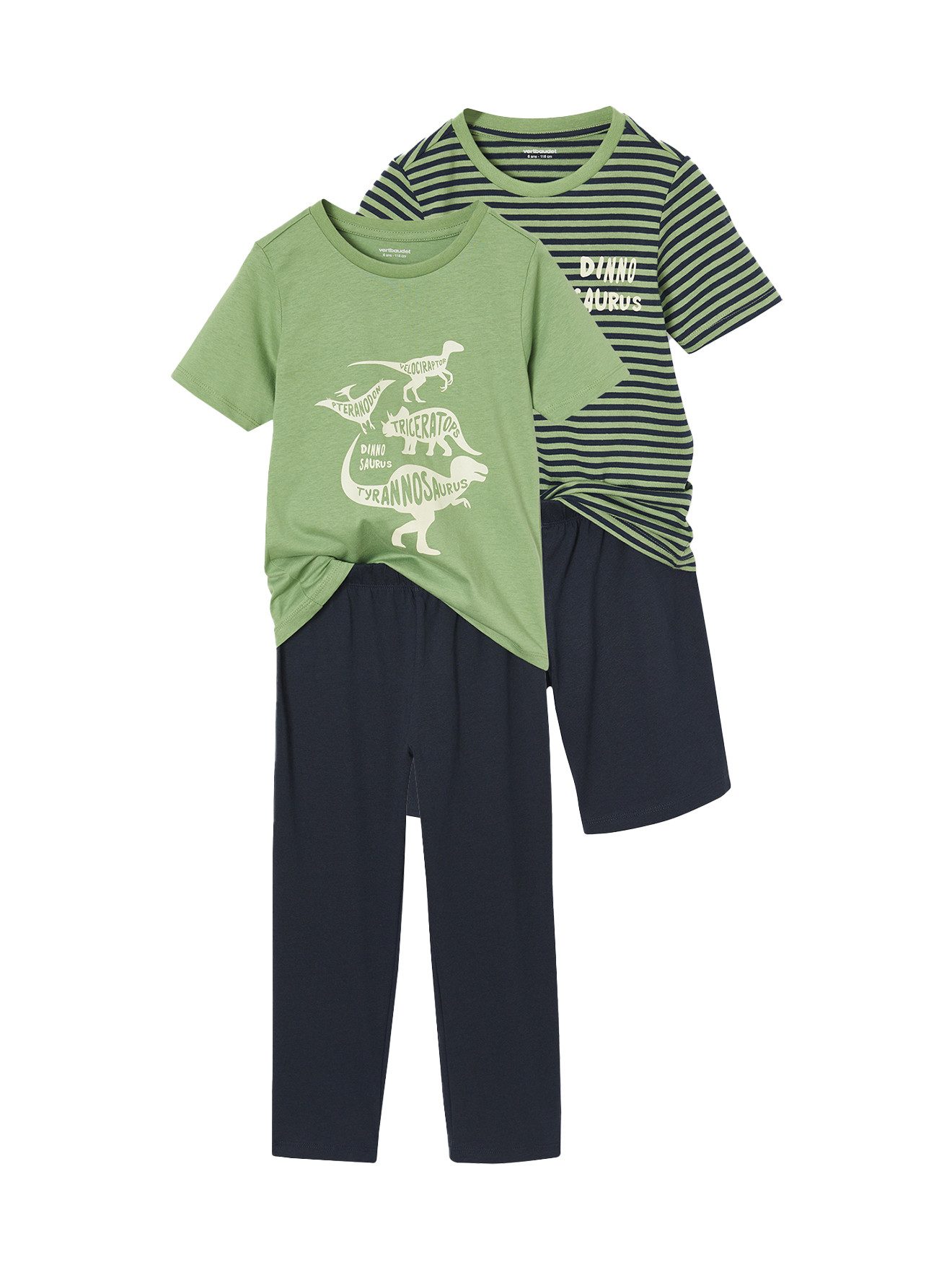 Schlafanzug 2er-Set Jungen Schlafanzüge, kurz & lang