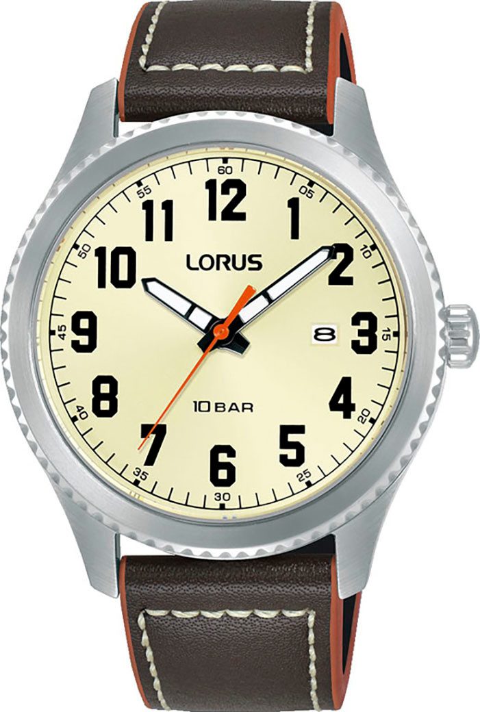 LORUS Quarzuhr RH987RX9, Armbanduhr, Herrenuhr, Lederarmband, analog, Tag günstig online kaufen