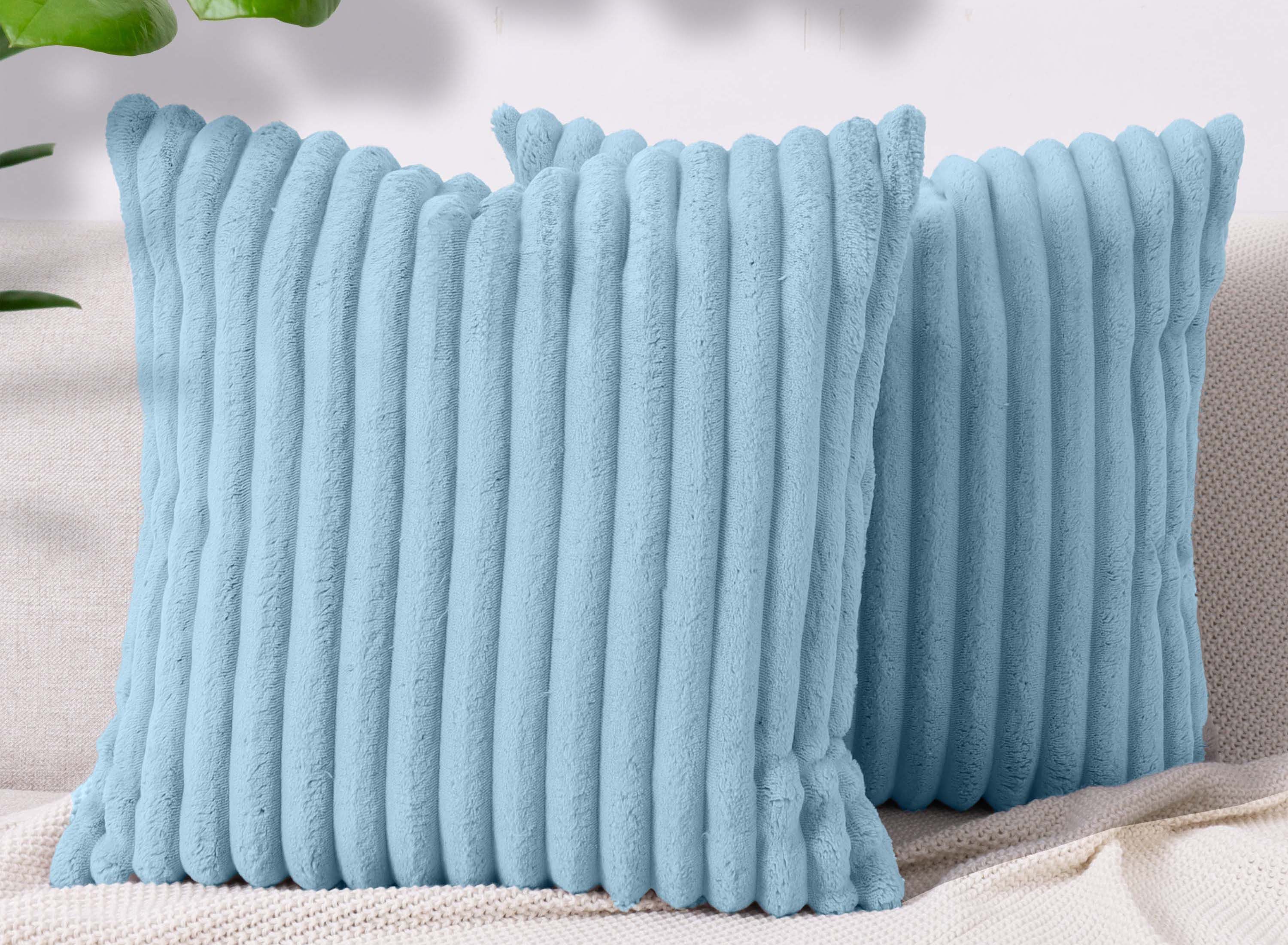 Dekokissen Sofakissen Couchkissen 2er Set Zierkissen mit Kissenfüllung