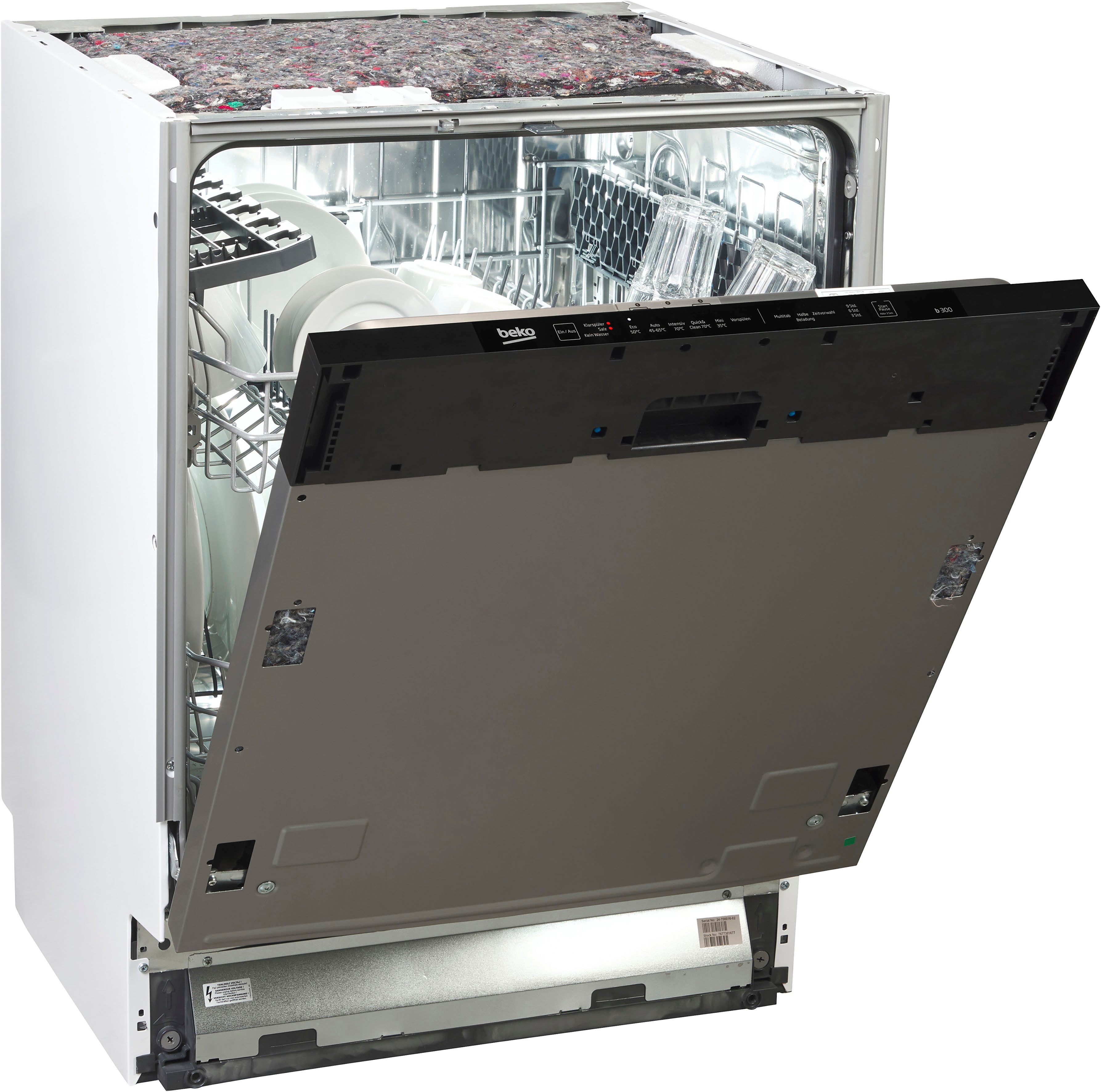 BEKO vollintegrierbarer Geschirrspüler BDIN16O30 7677301677, 14 Maßgedecke, hocheinbaufähig