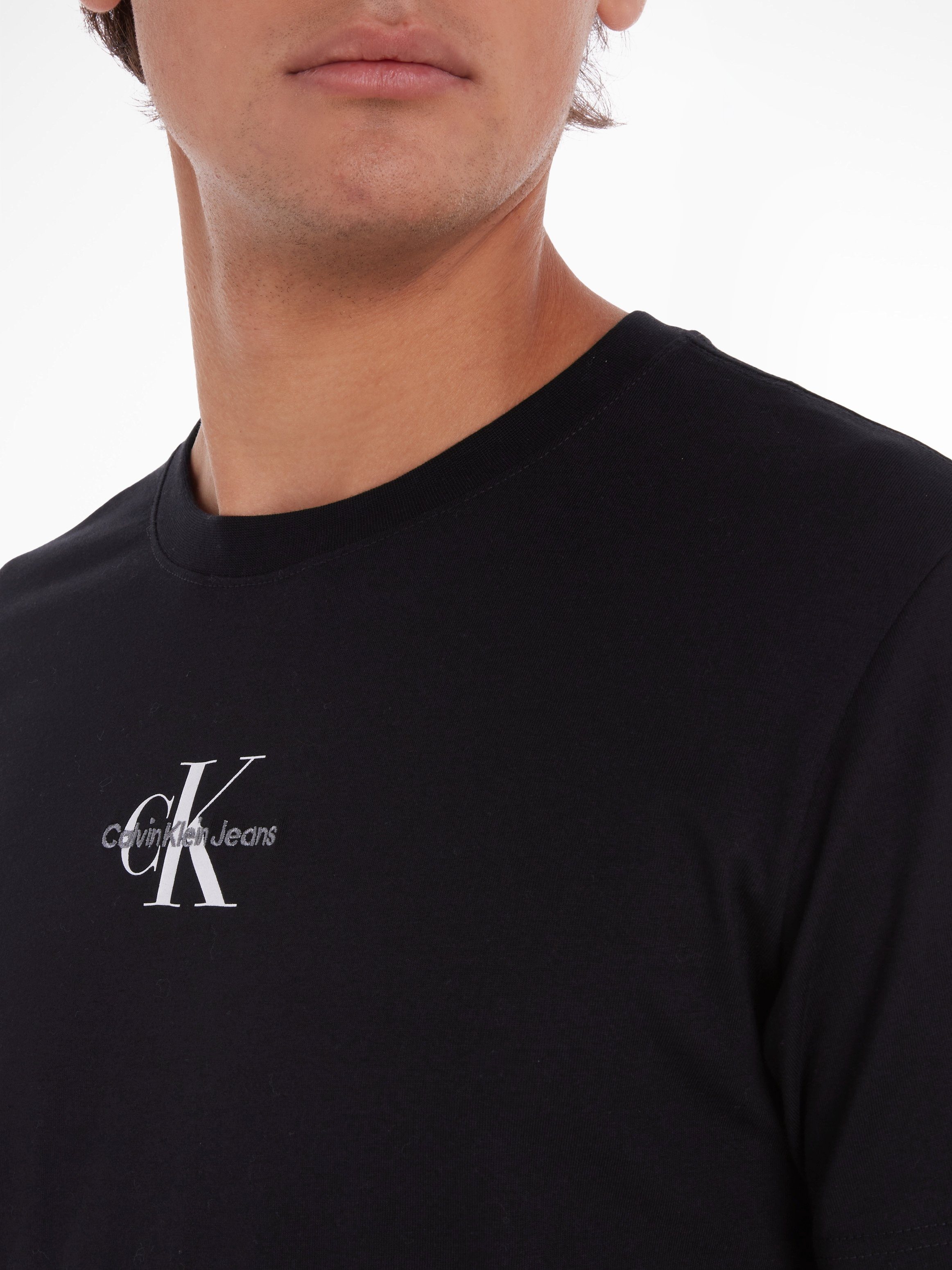 Klein Jeans Black TEE MONOLOGO Ck REGULAR mit T-Shirt Calvin Logoschriftzug